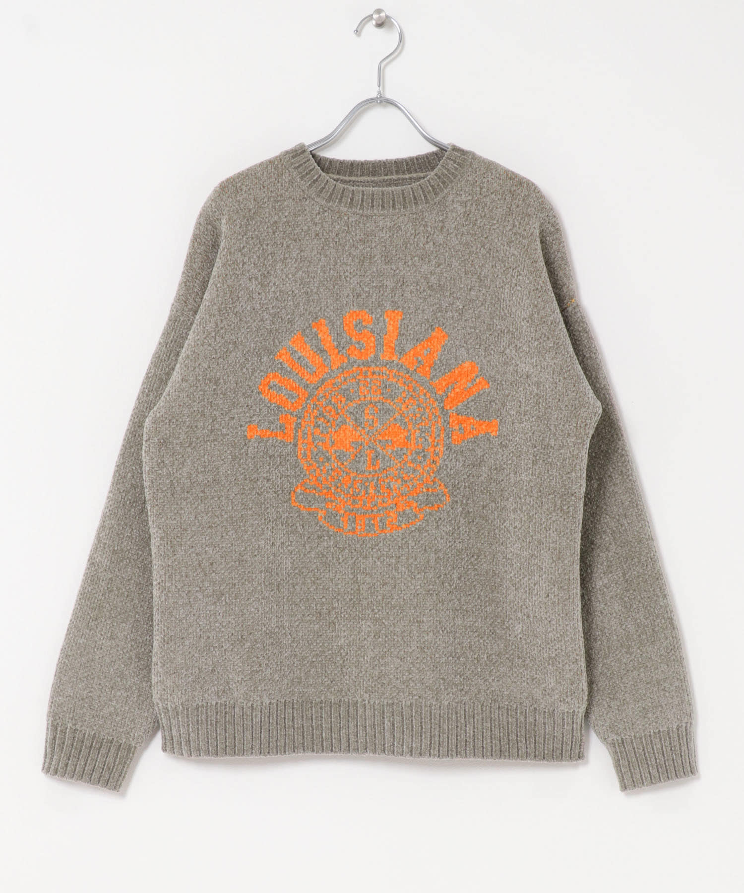 真冬の正解 カレッジロゴモールニット BEG M