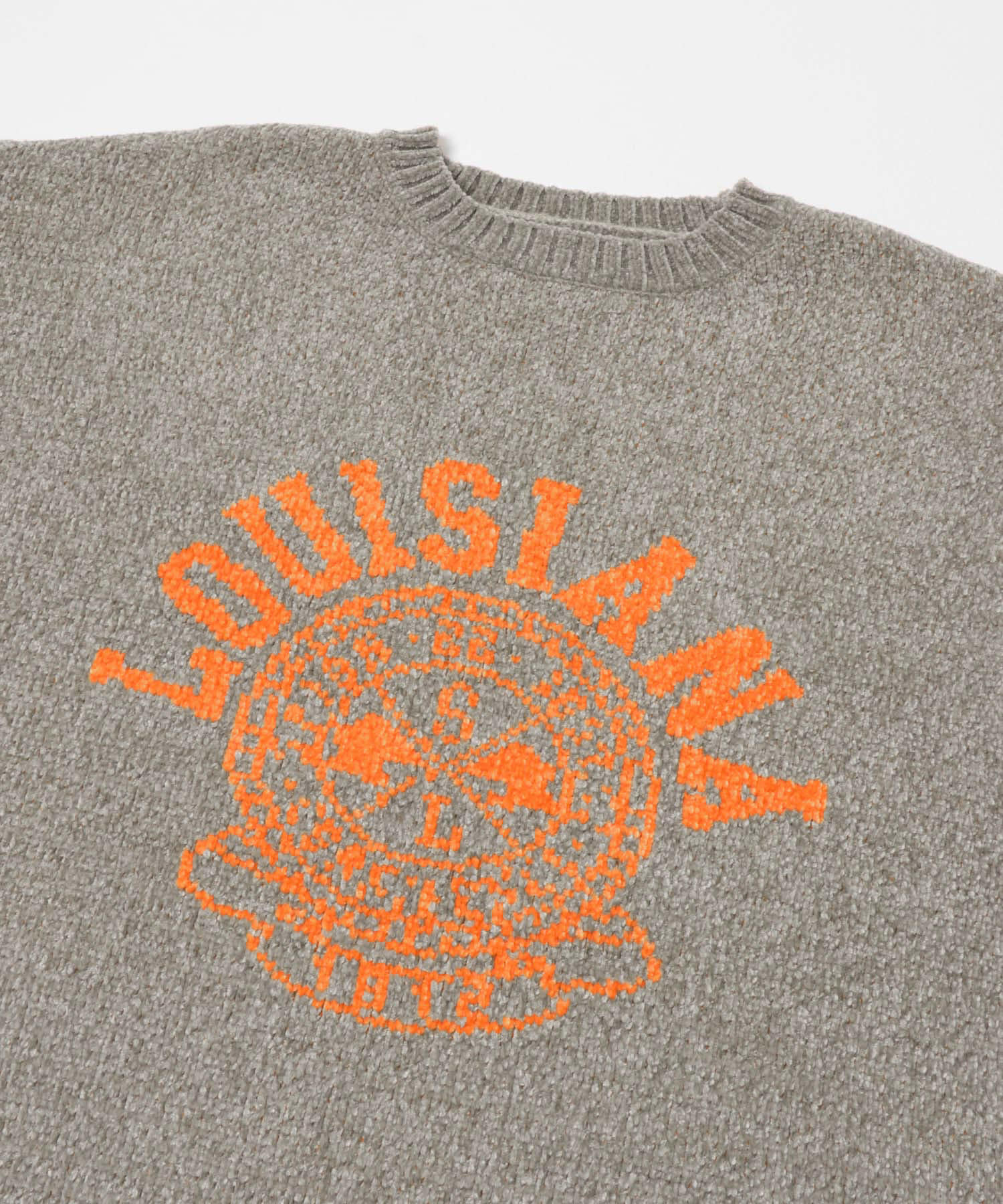 真冬の正解 カレッジロゴモールニット BEG M