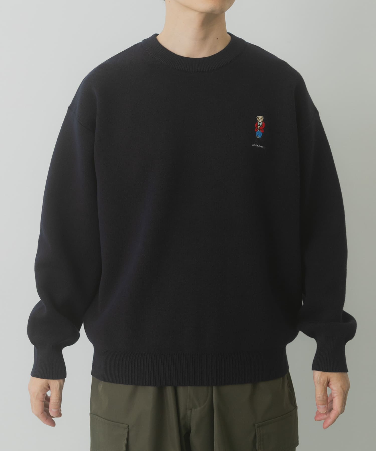 Teddy Bear スウェットライクニット NVY M