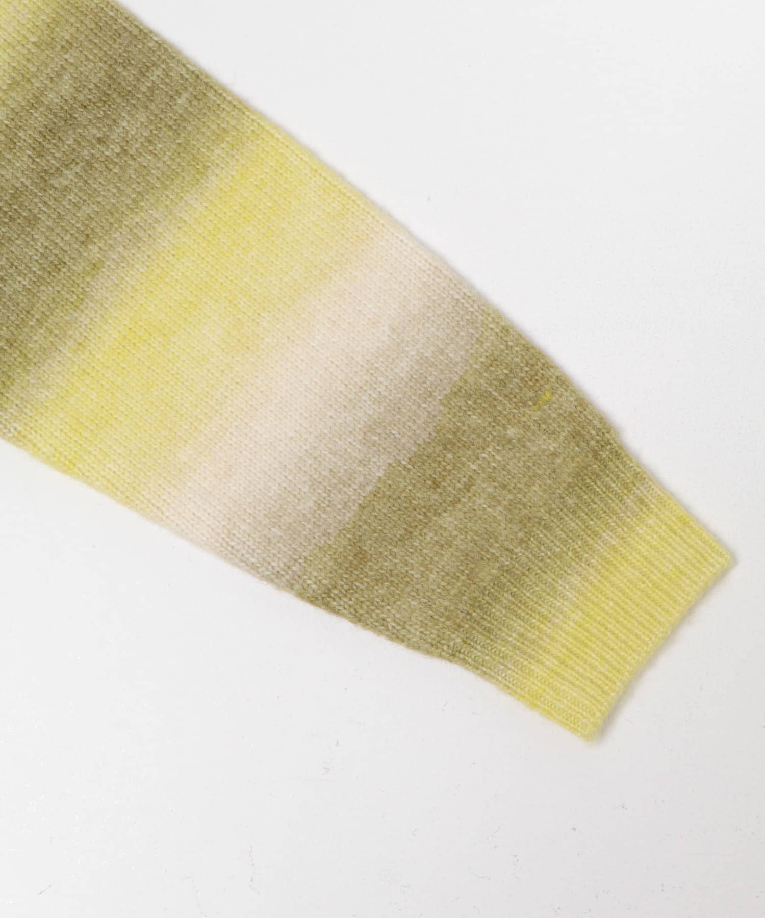 グラデーションクルーネックルーズニット YEL M