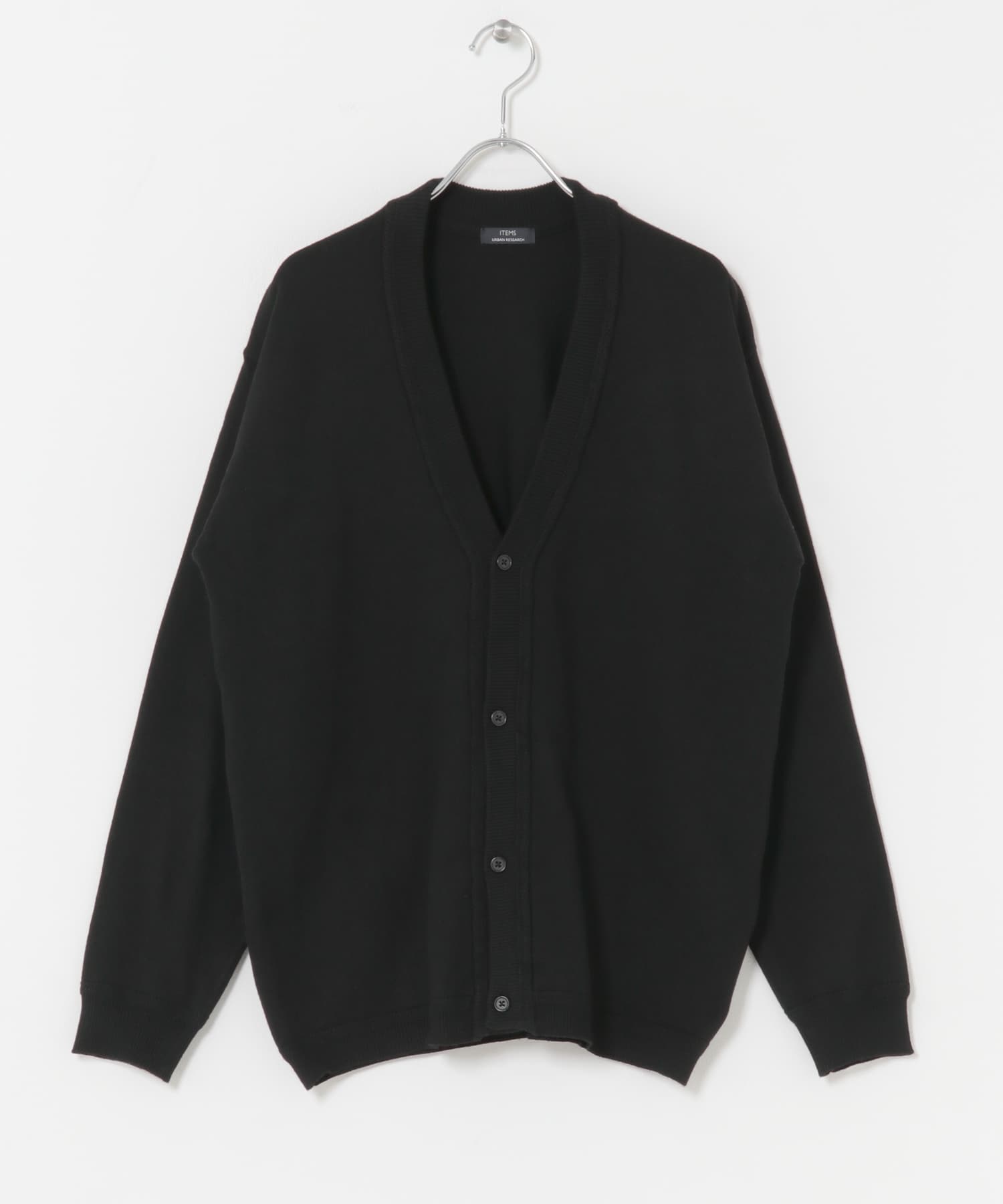 SILK×WOOL MIXニットカーディガン BLK M