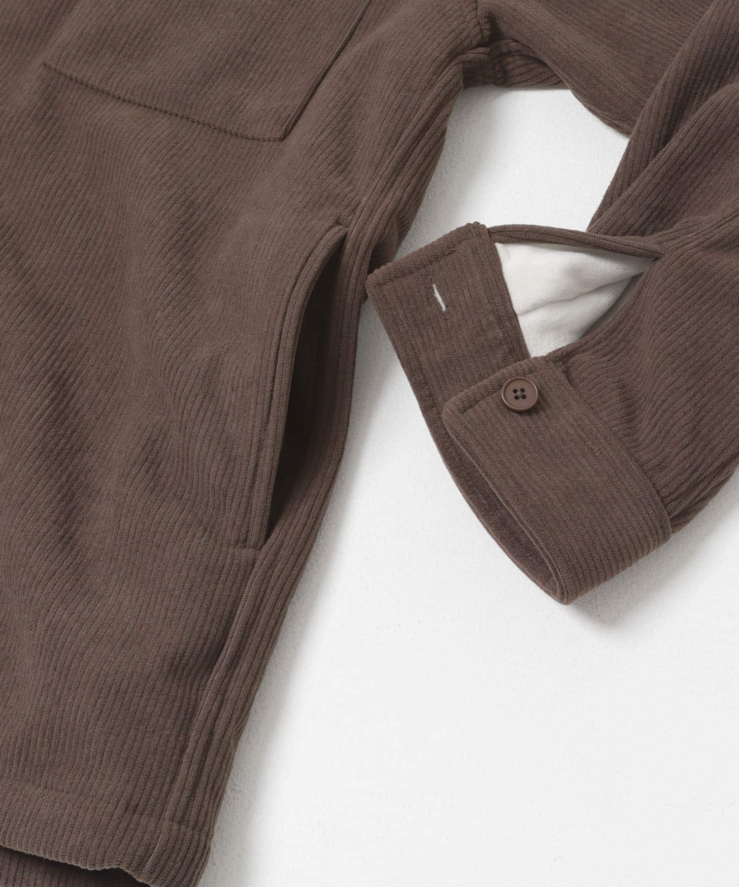 裏フリースボンディングコーデュロイジャケット BRN M