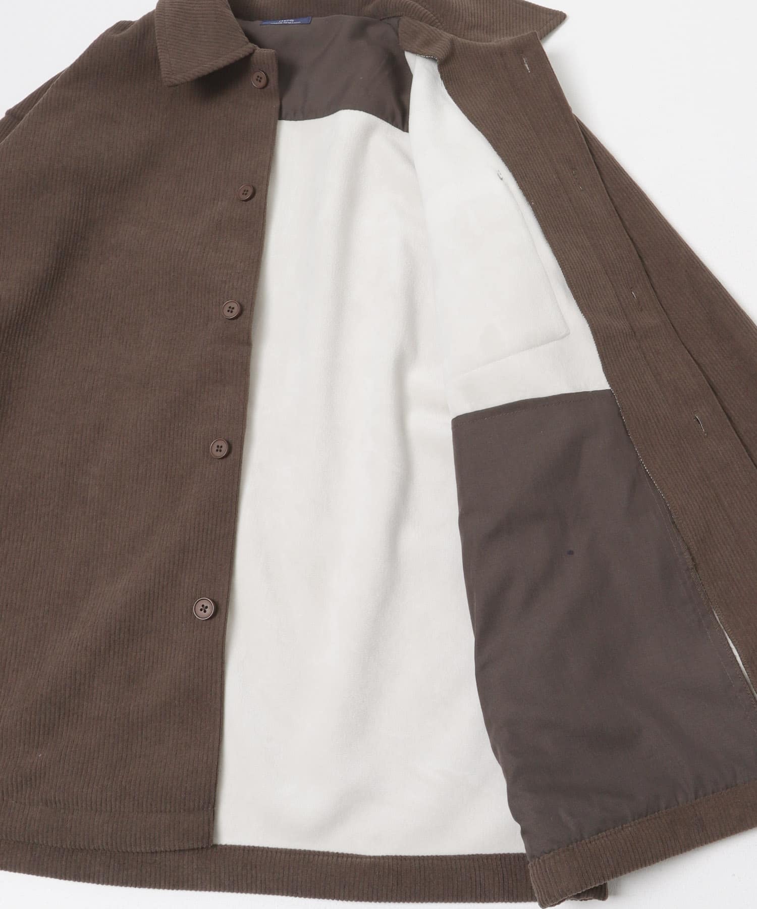 裏フリースボンディングコーデュロイジャケット BRN M