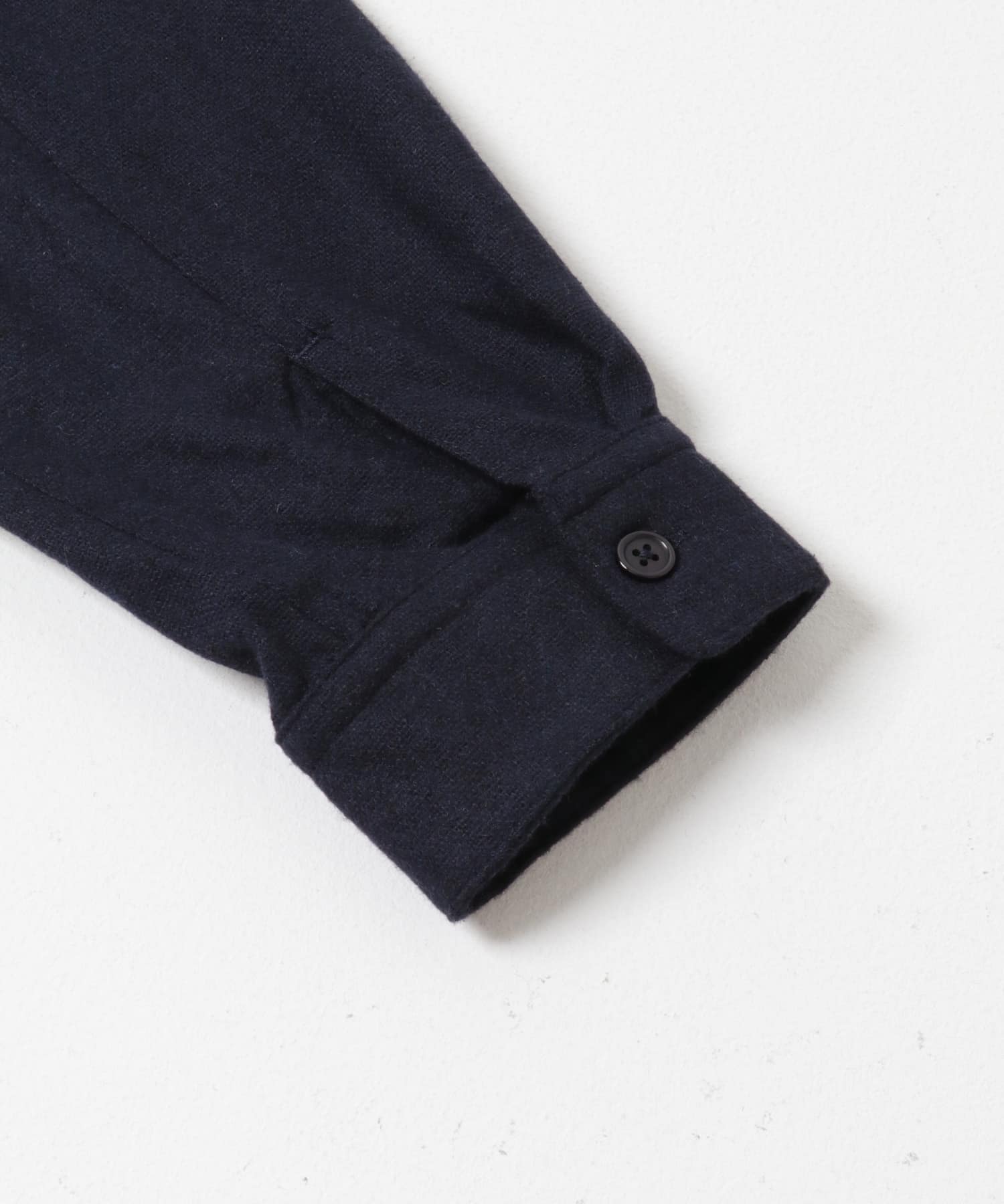 バイオウォッシュフランネルレギュラーシャツ NVY M