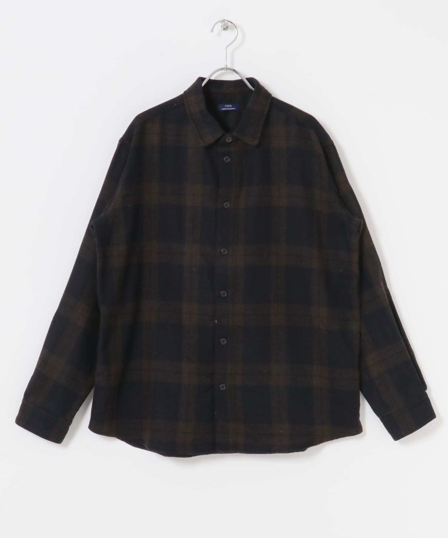 バイオウォッシュフランネルレギュラーシャツ CHK M