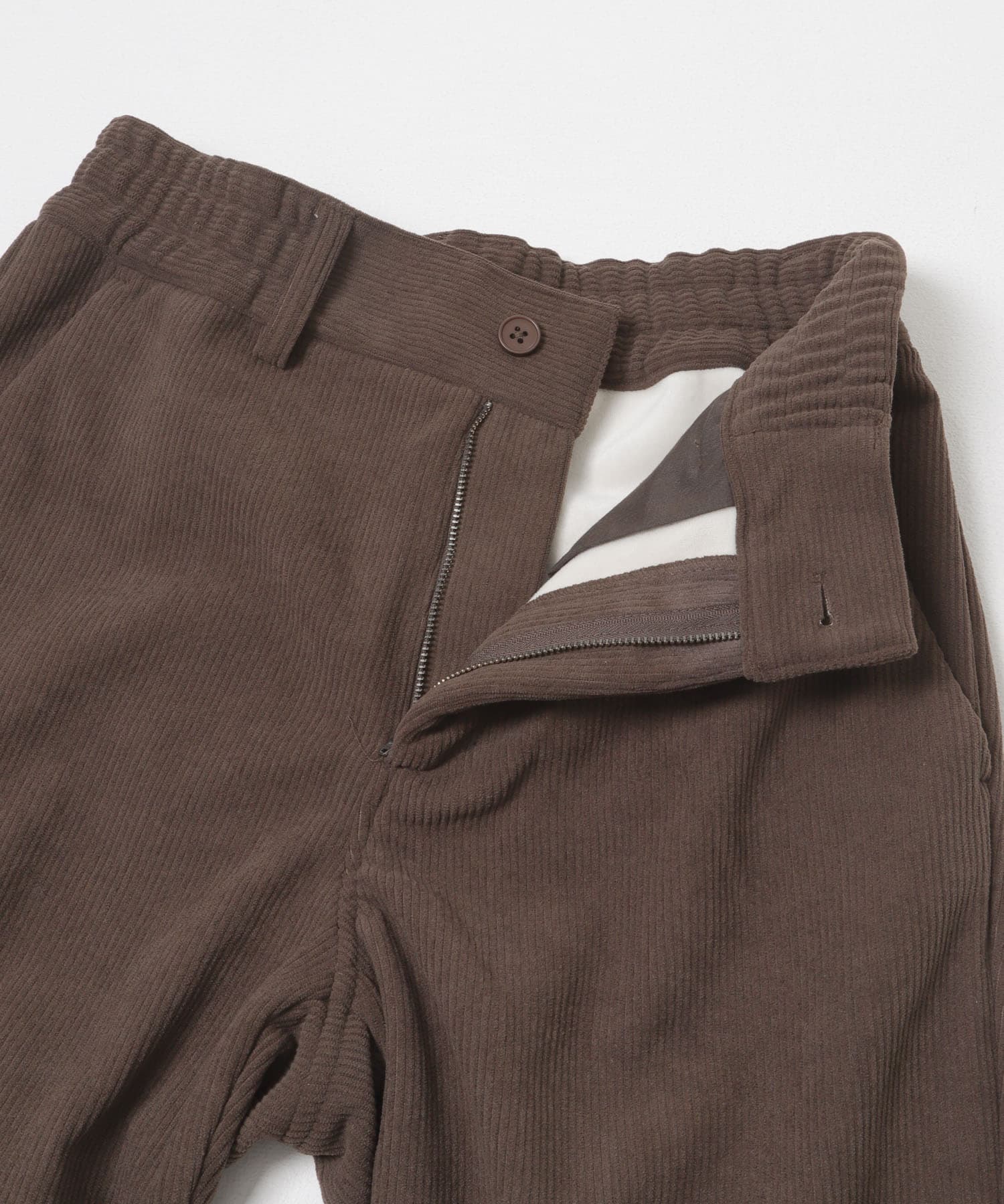 裏フリースボンディングコーデュロイパンツ BRN S