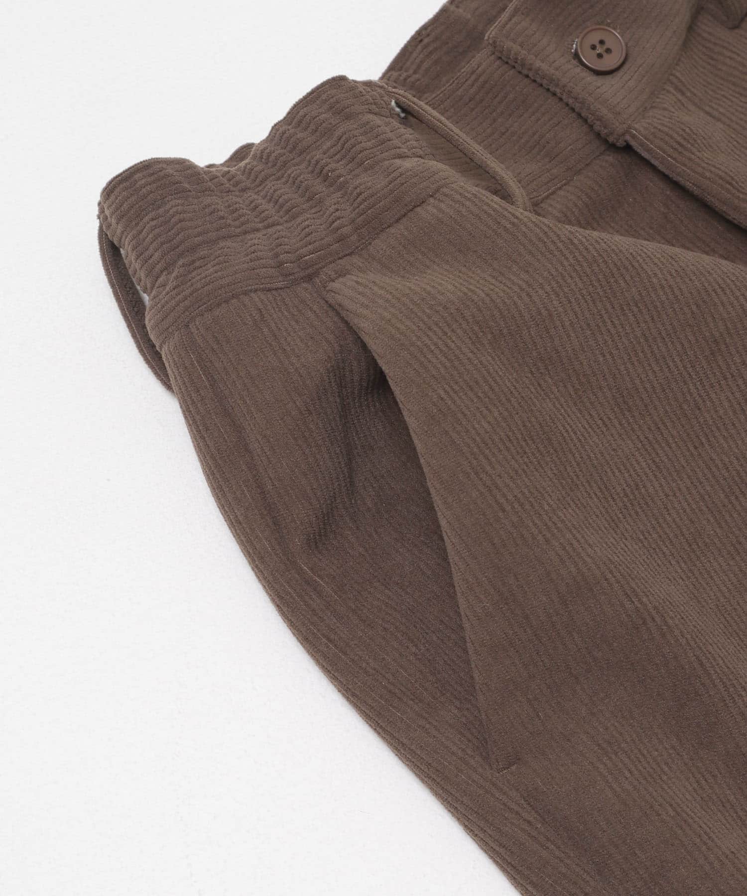 裏フリースボンディングコーデュロイパンツ BRN S