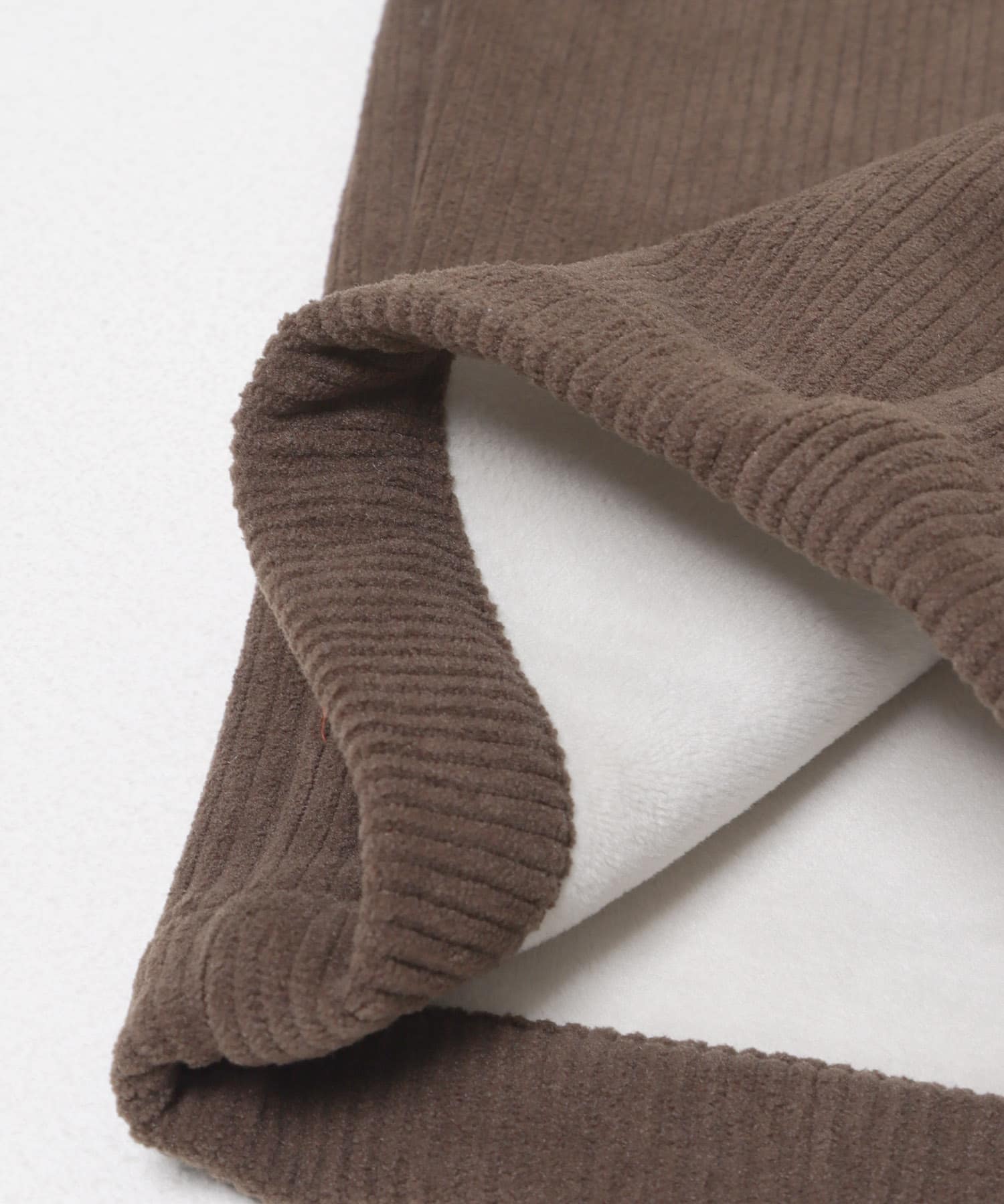 裏フリースボンディングコーデュロイパンツ BRN S