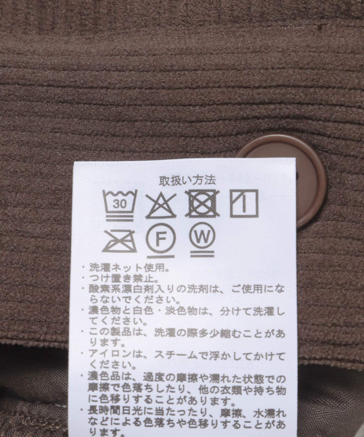 裏フリースボンディングコーデュロイパンツ BRN S