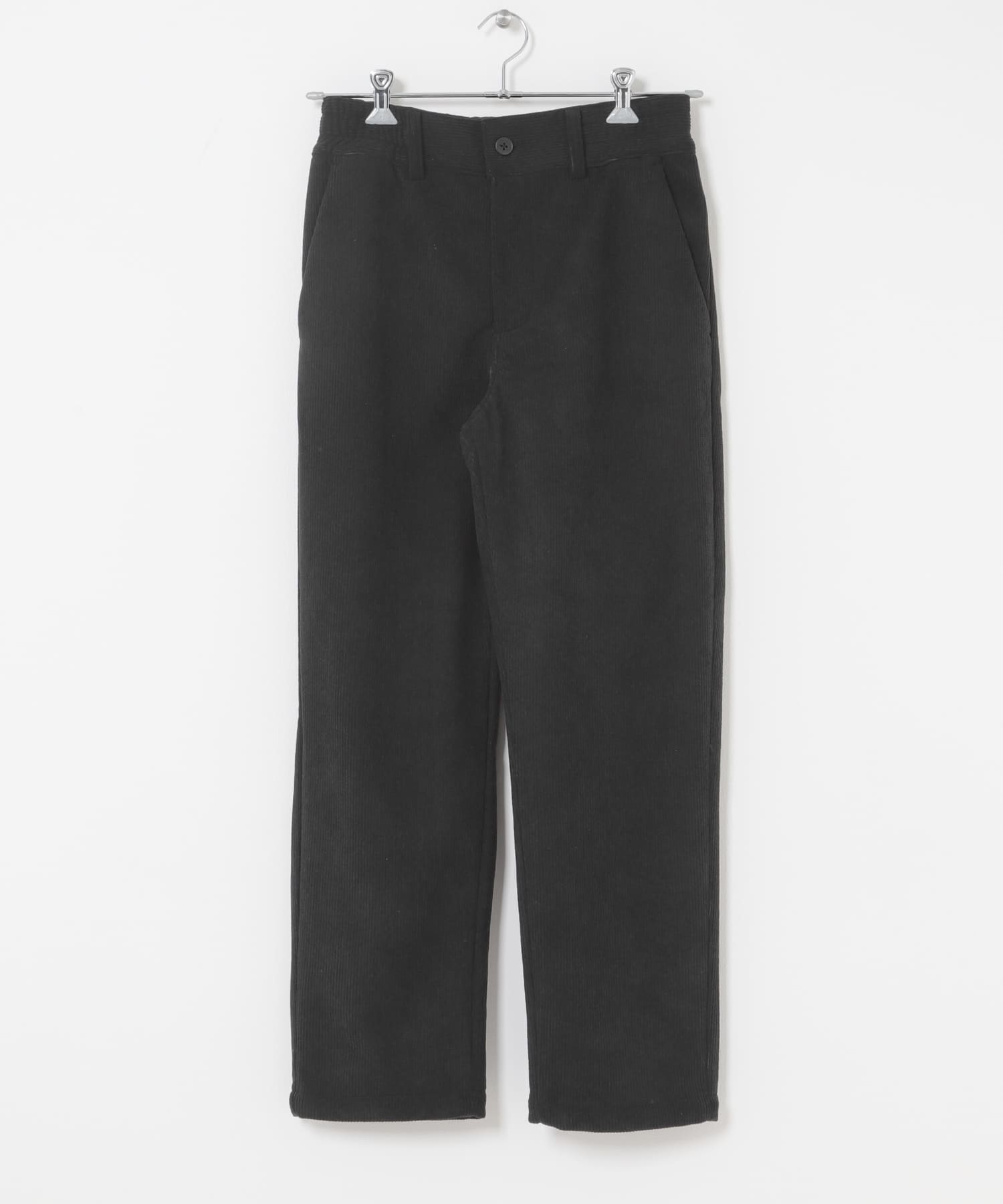 裏フリースボンディングコーデュロイパンツ BLK S