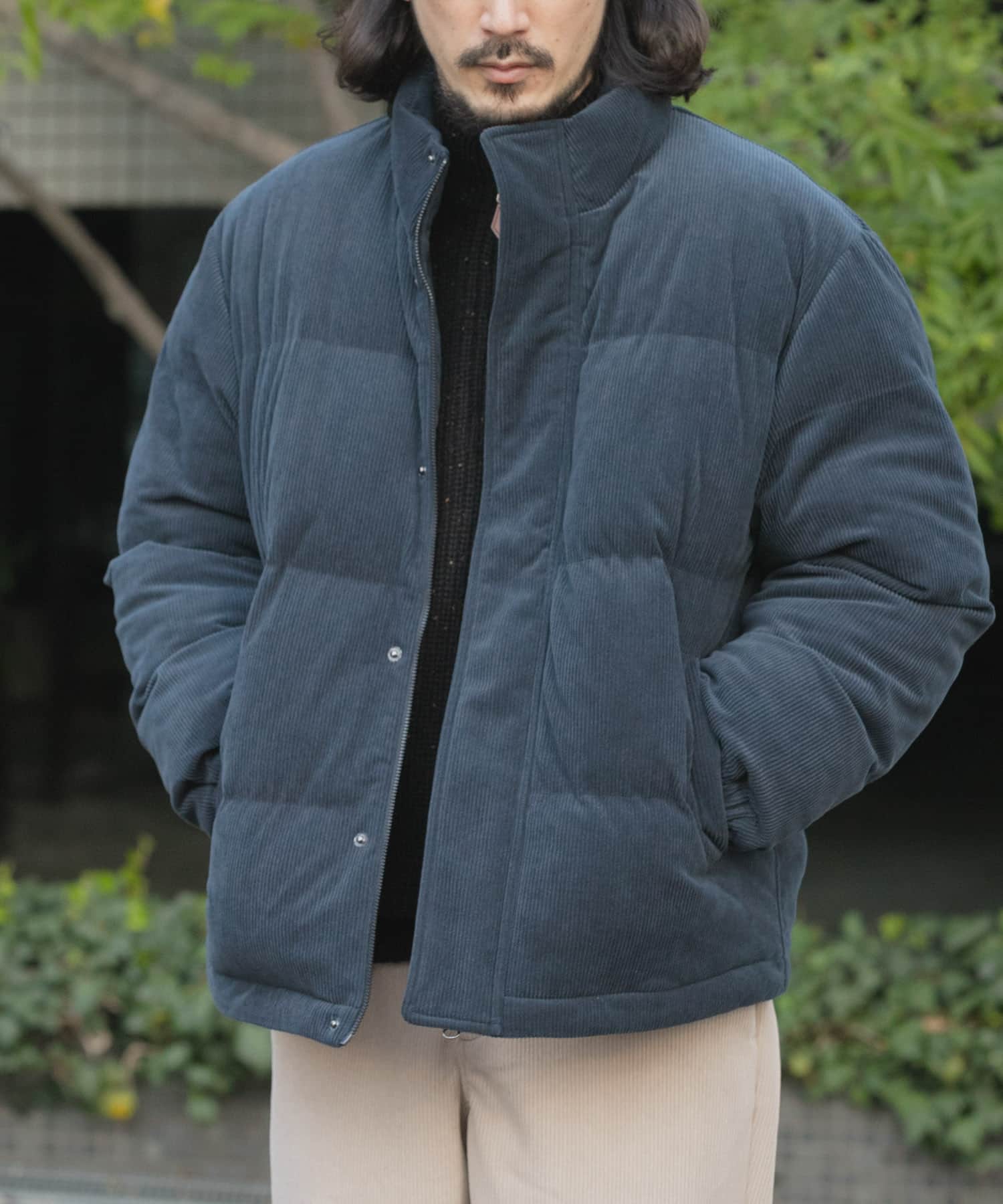 コーディロイ 中綿ハイネックジャケット