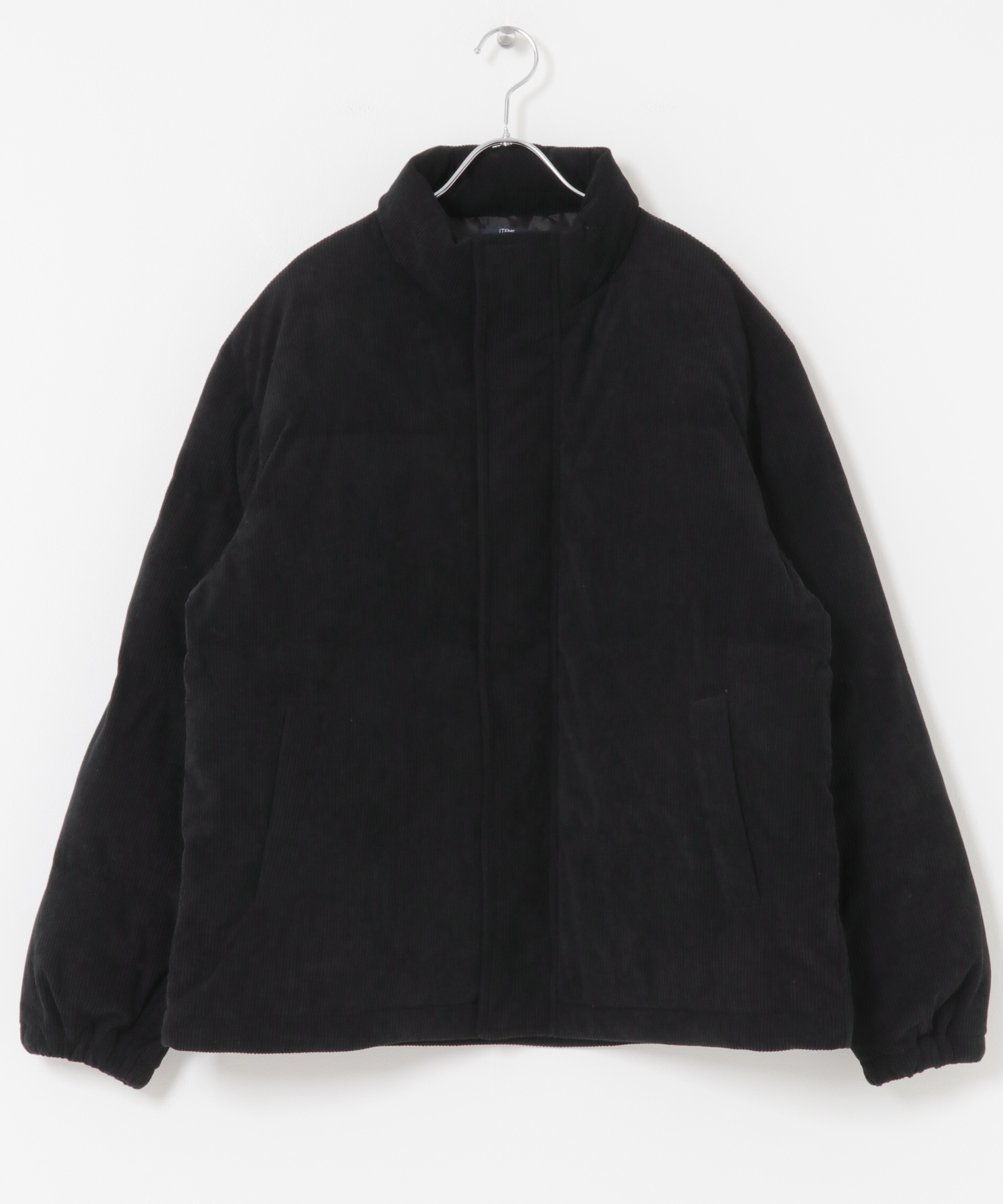コーディロイ 中綿ハイネックジャケット BLK M