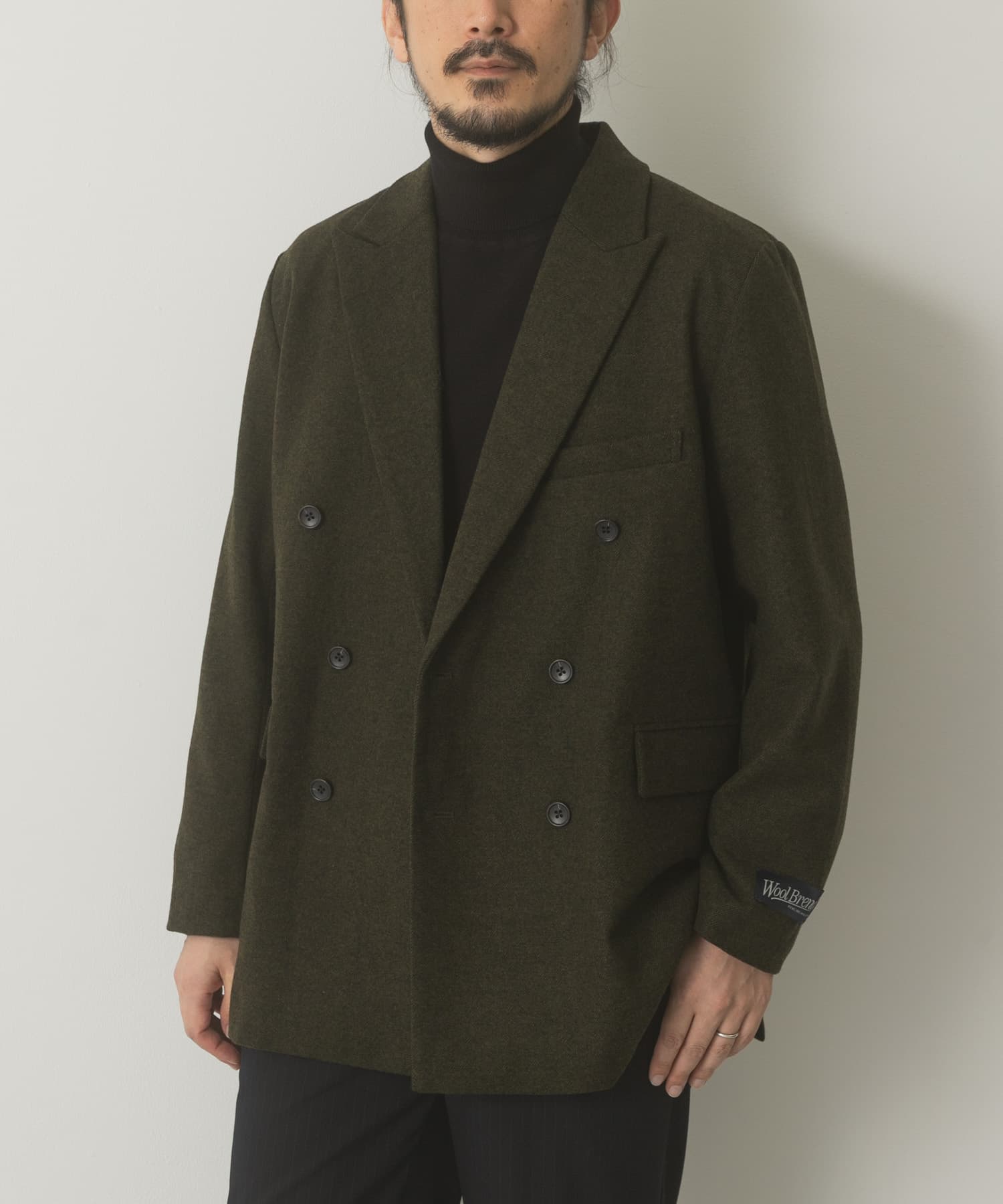 ウール混ダブルブレストジャケット