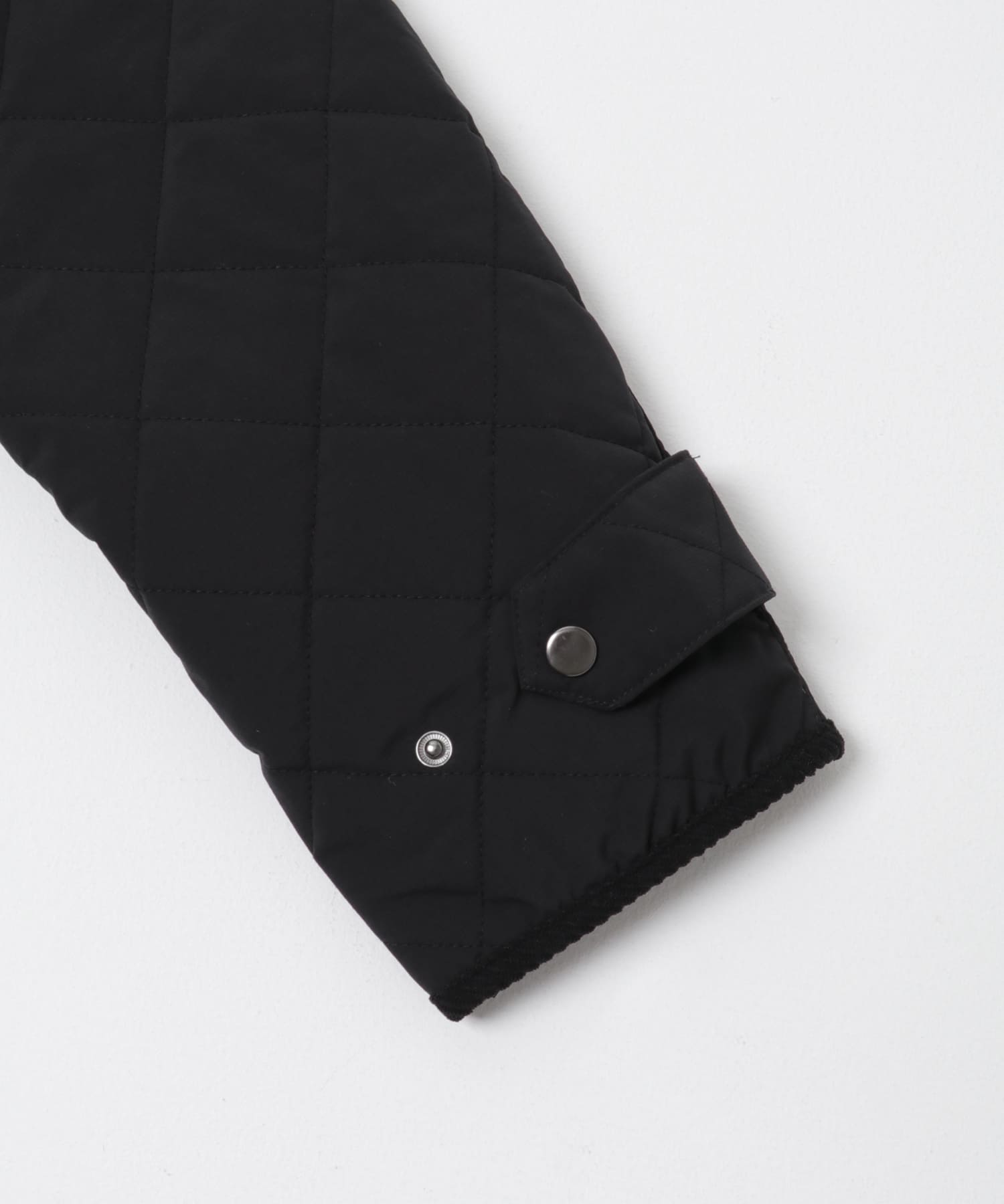 襟コーデュロイ 中綿キルティングジャケット(M BLK TWILL): アウター
