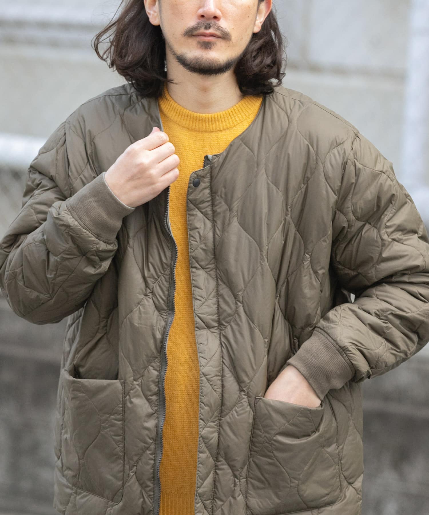 TAION　Reversible MA-1 Down Jacket S.GRN×OLV XL