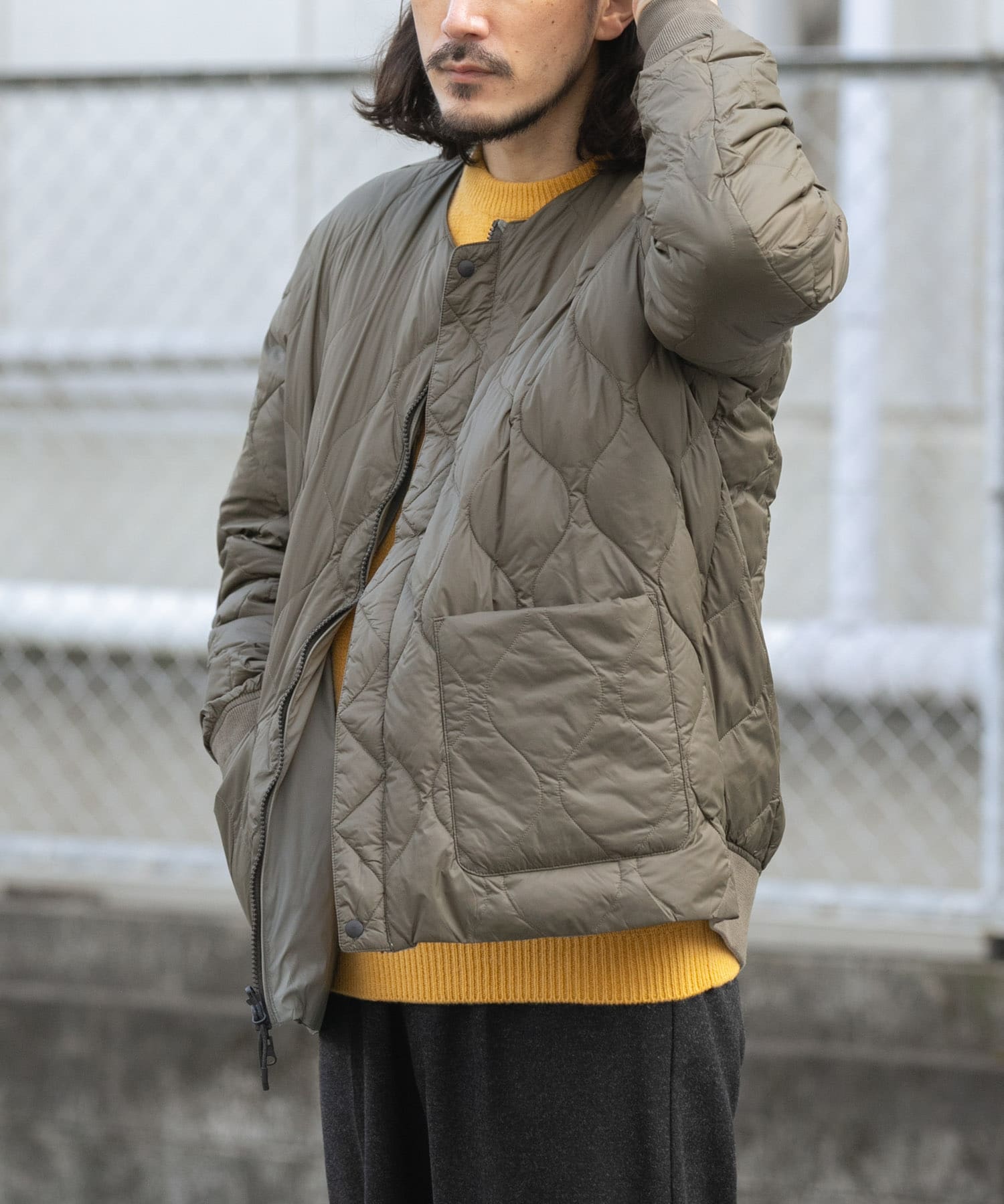 TAION　Reversible MA-1 Down Jacket S.GRN×OLV XL