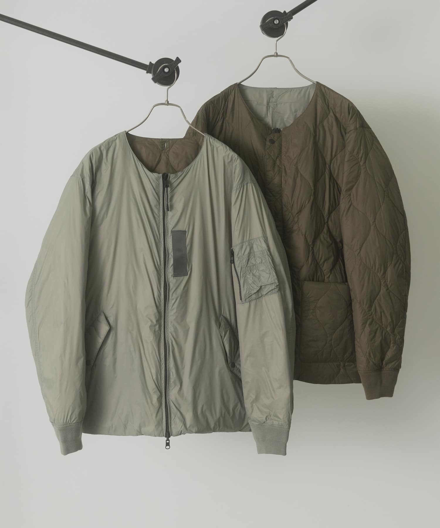 TAION　Reversible MA-1 Down Jacket S.GRN×OLV XL