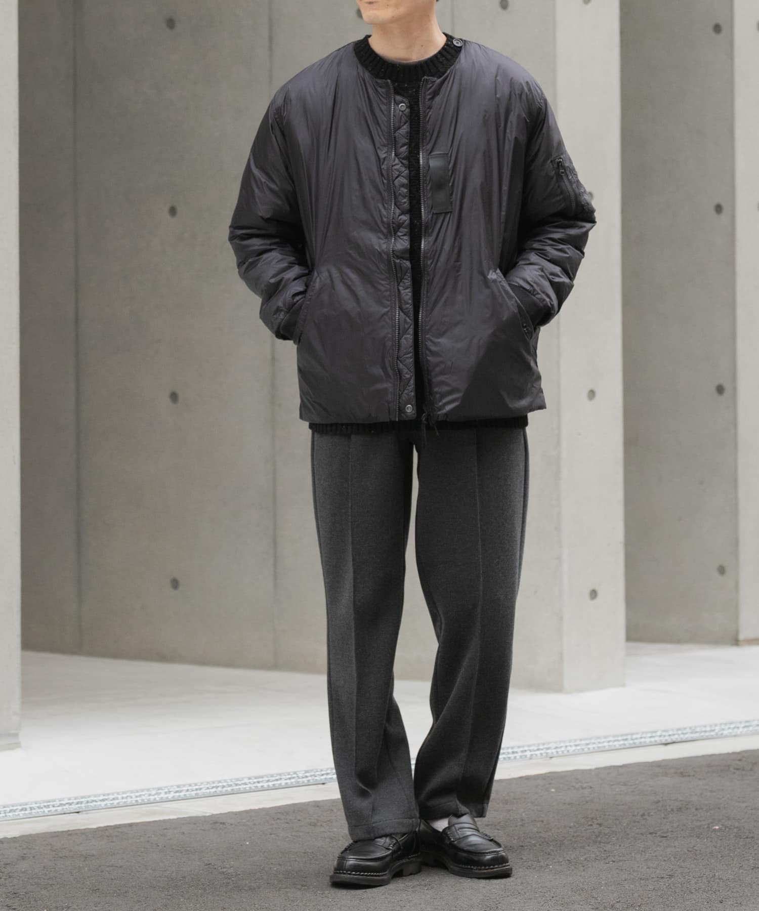 TAION Reversible MA-1 Down Jacket(XL BLK×PPL): アウター｜URBAN