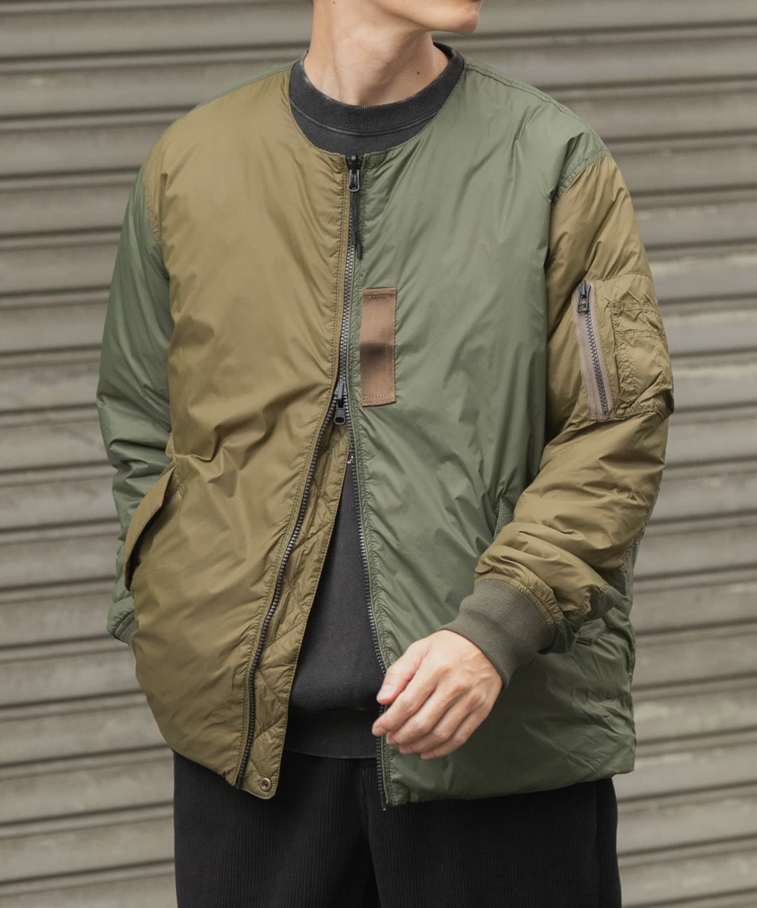 TAION Reversible MA-1 Down Jacket(XL BLK×PPL): アウター｜URBAN