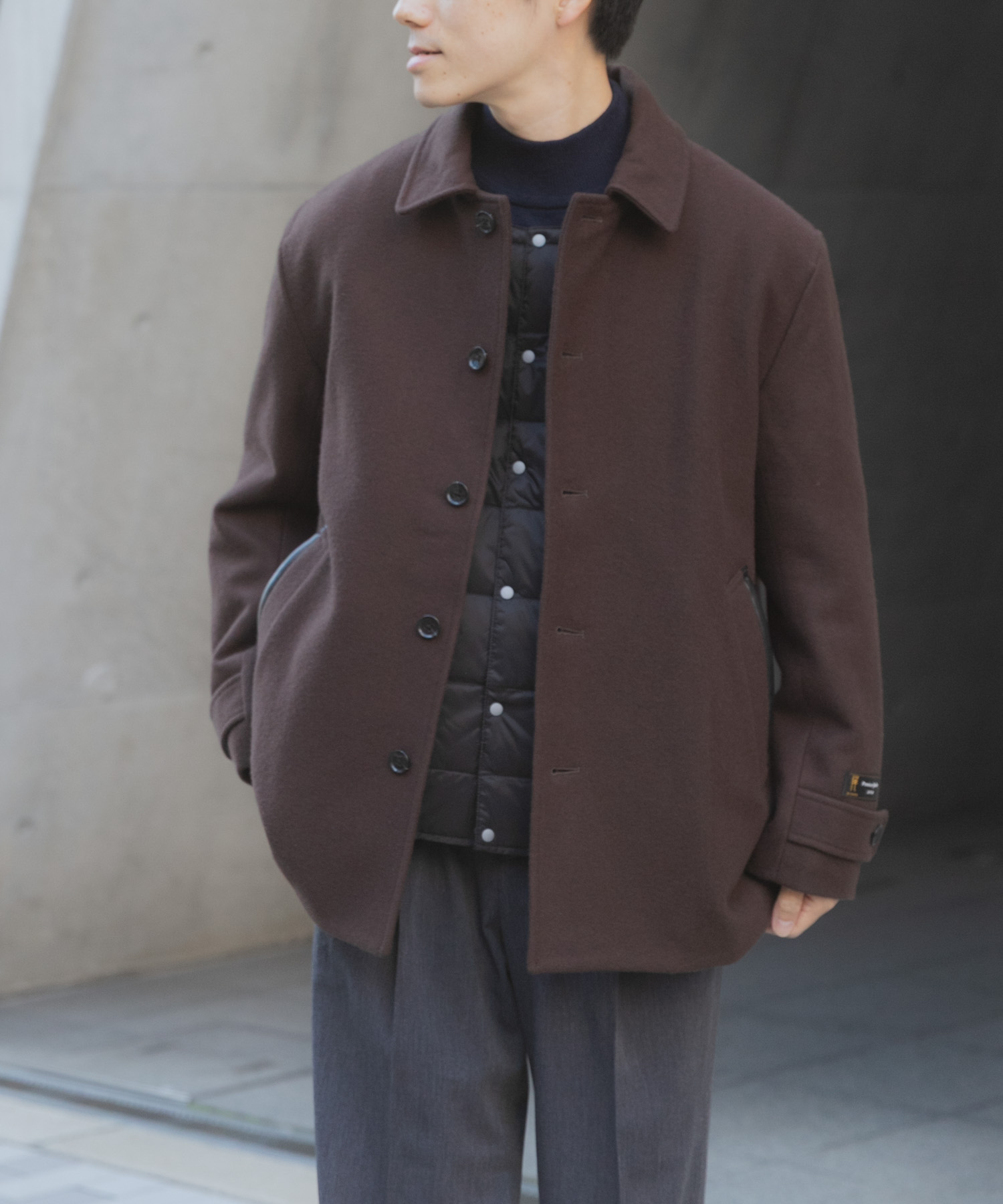 尾州ウール ショートコート