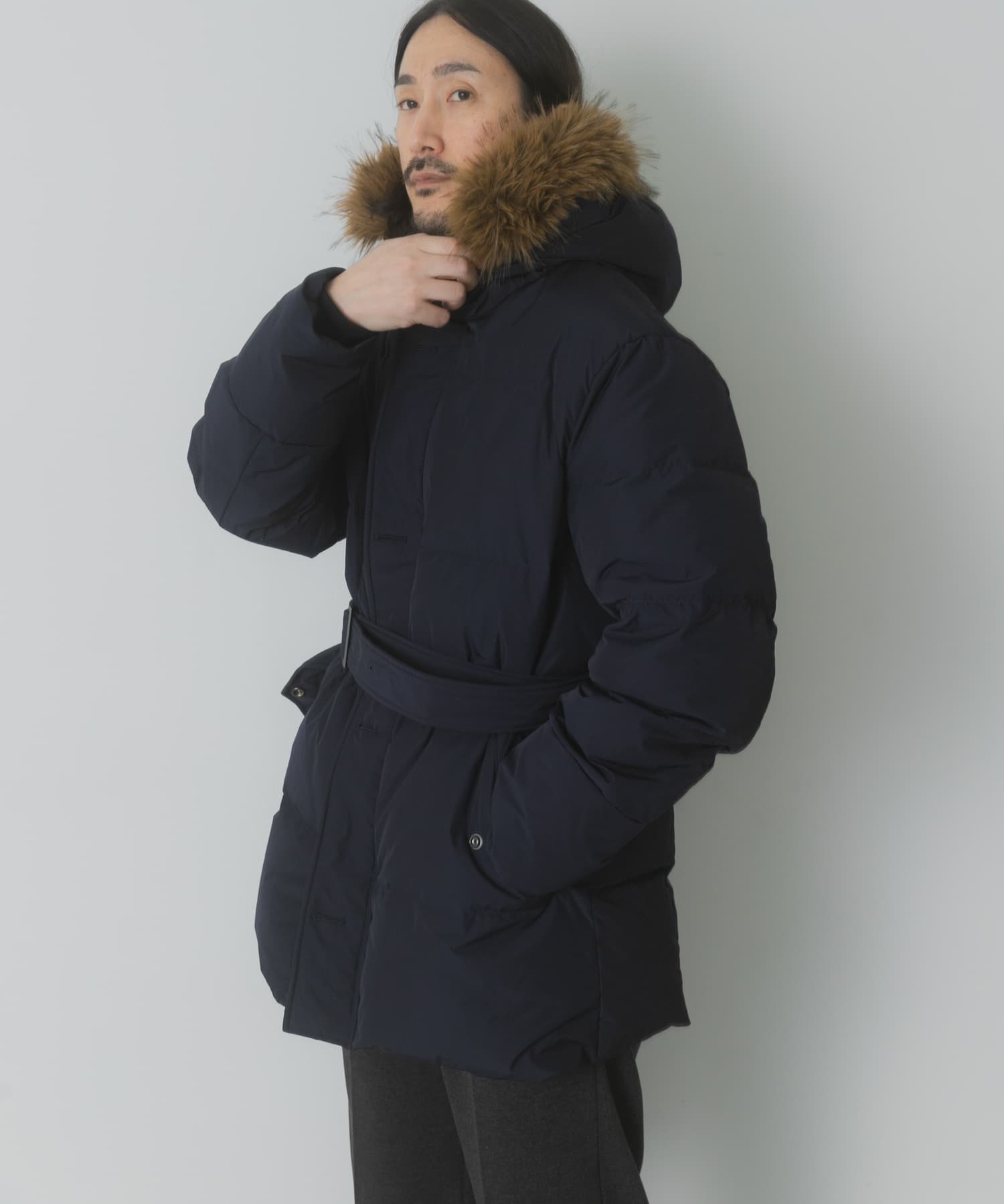 770FP 撥水ベルテッドダウンコート