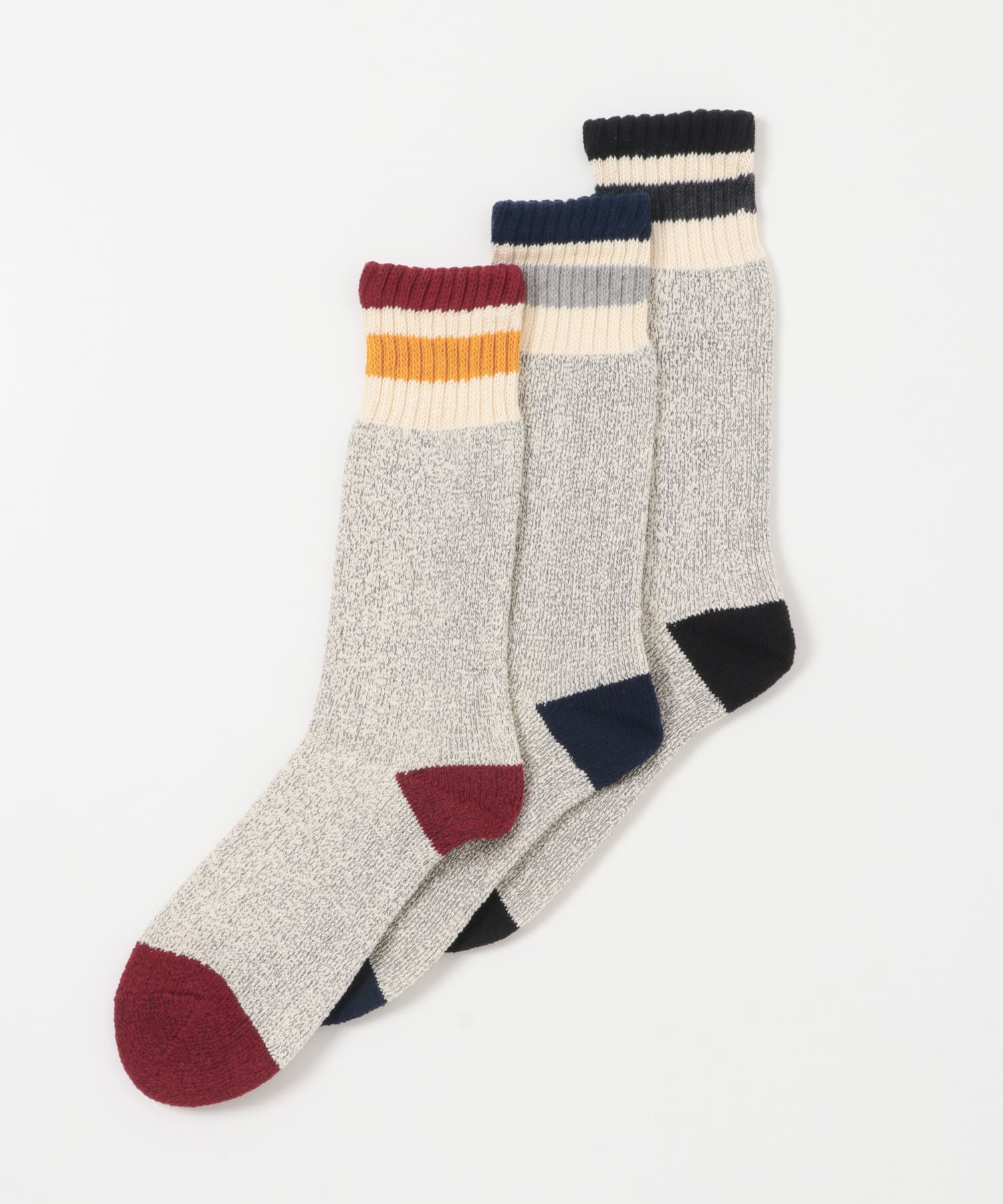 Healthknit　フルパイル2Line ソックス 3P