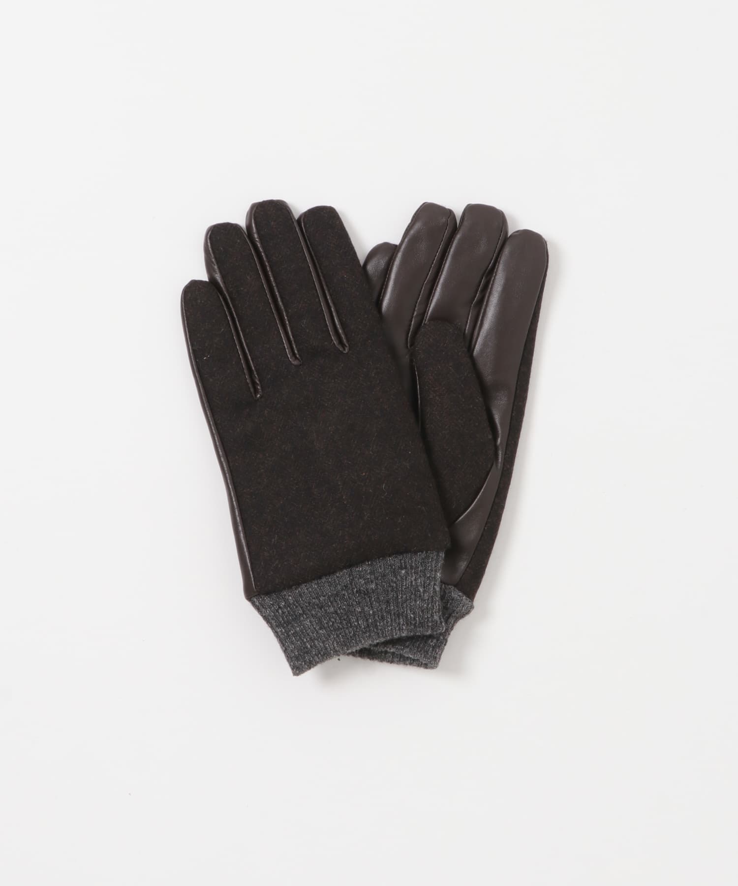ラムレザー×ツイード グローブ