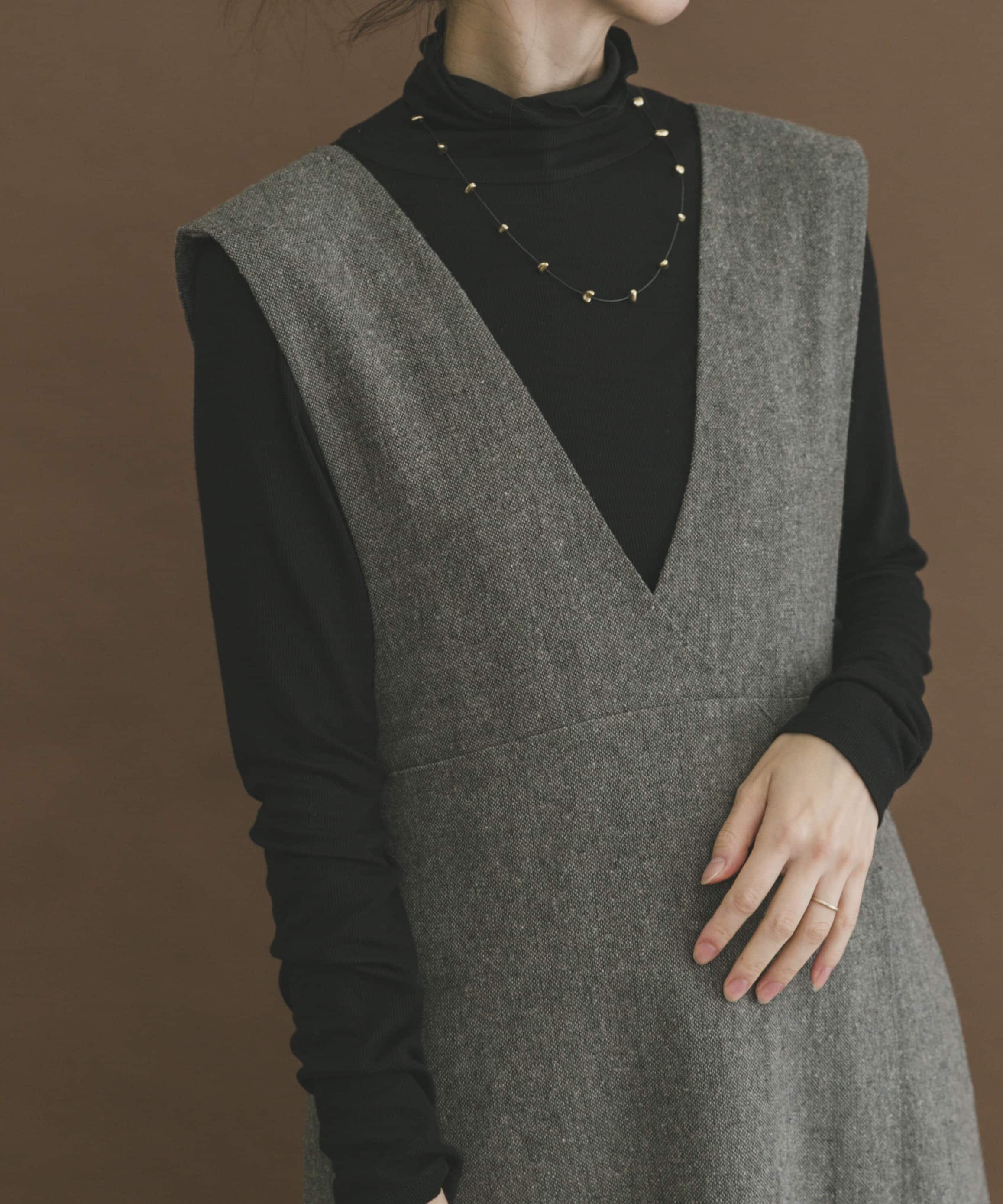 リブタートルネックカットソー