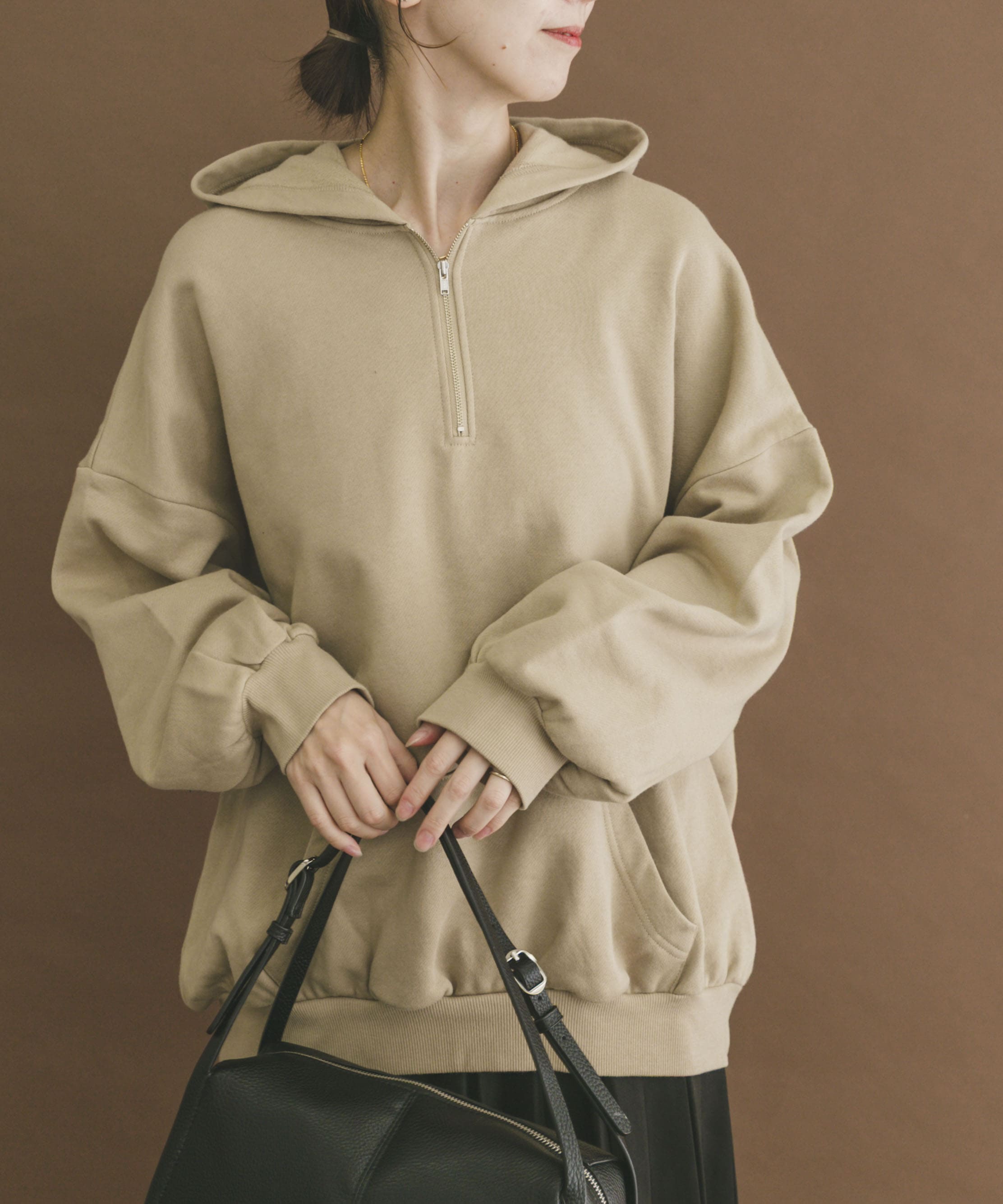 ハイヒートコットンハーフジップスウェット