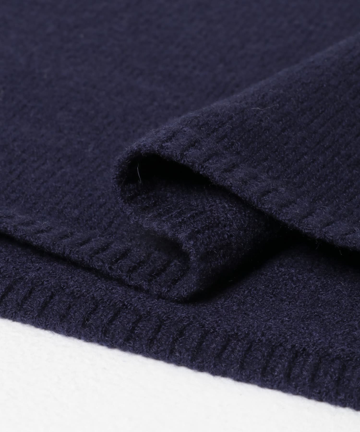 『洗濯可』クルーネックラグランニット NVY Free