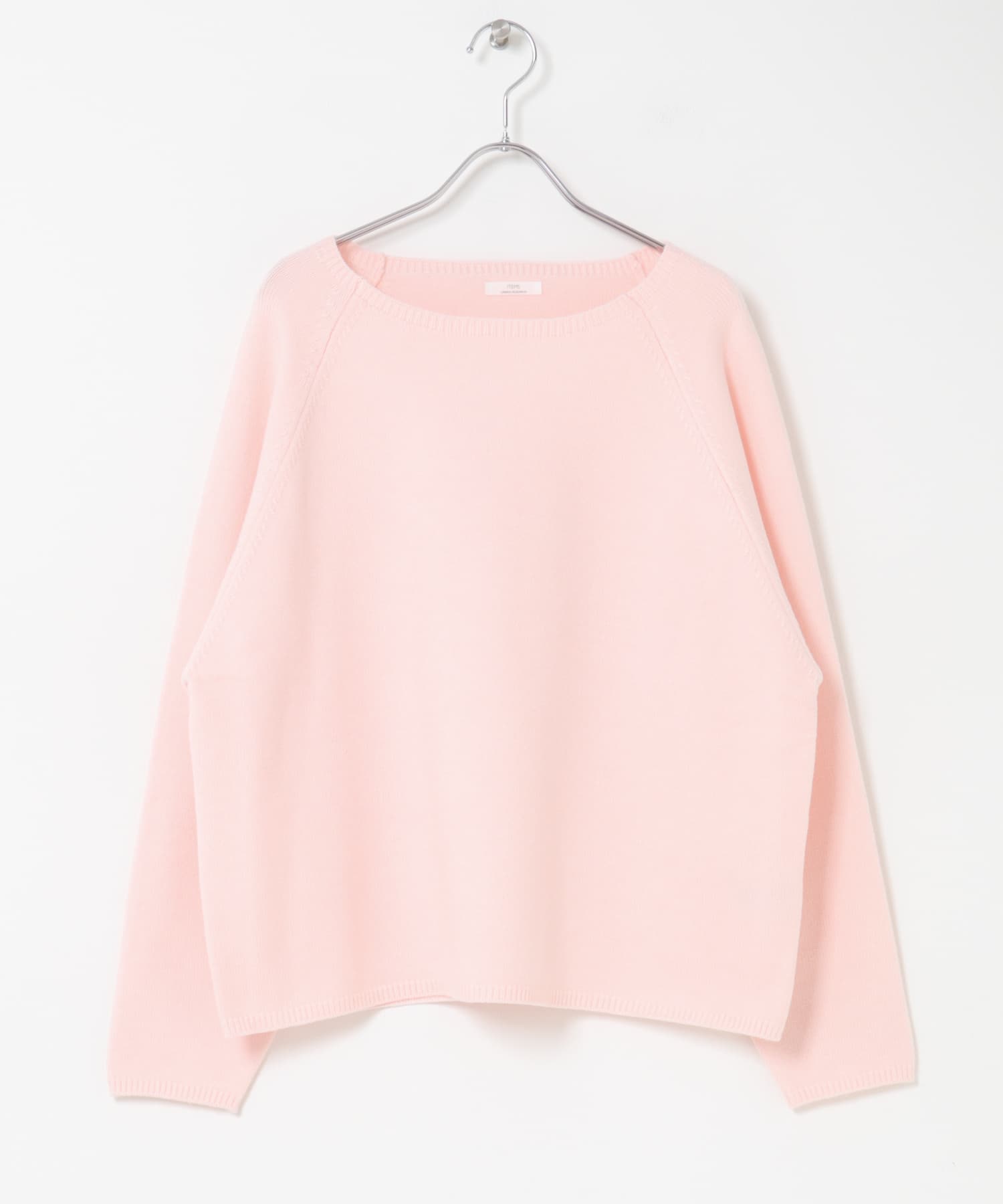 『洗濯可』クルーネックラグランニット L.PNK Free