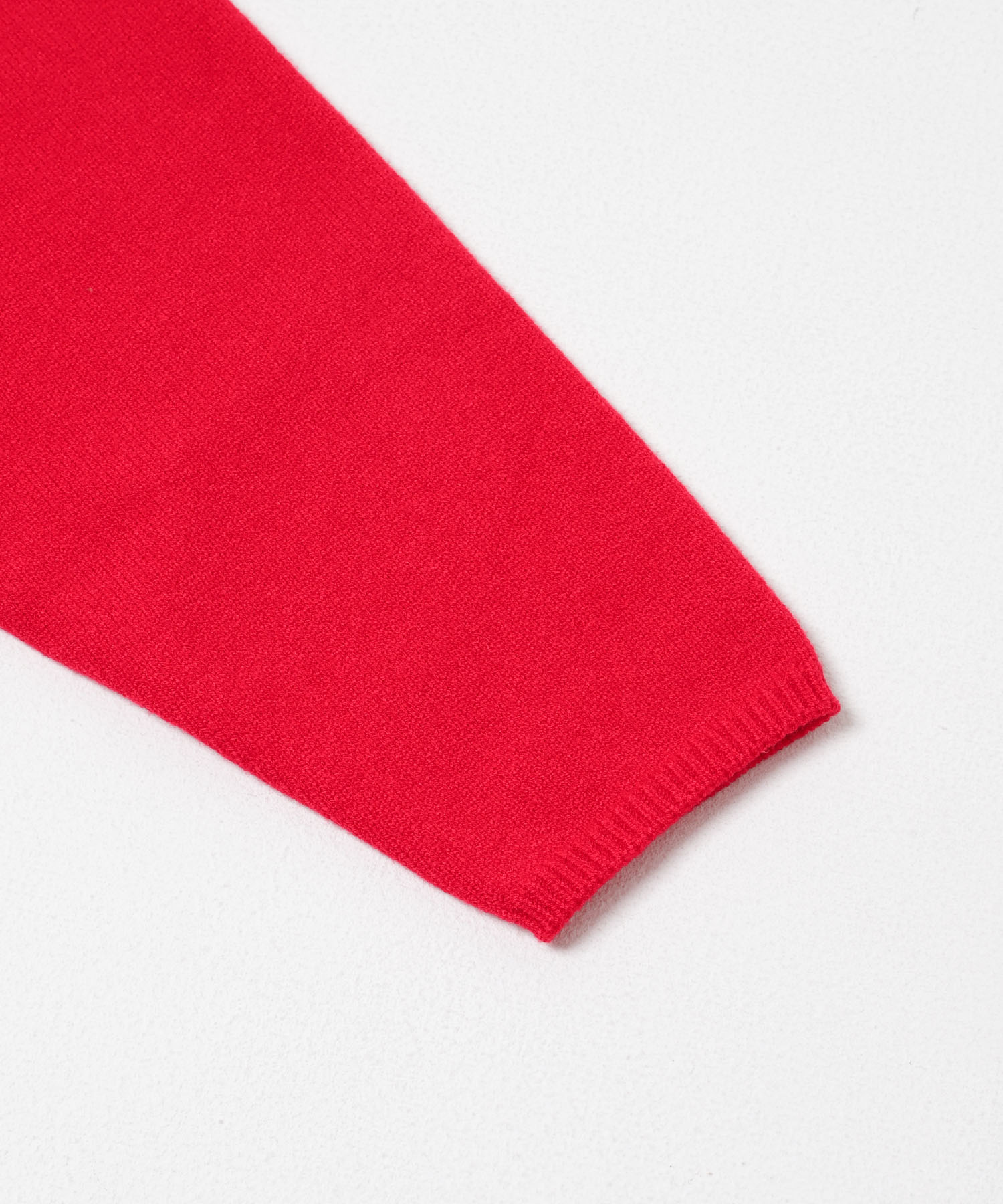 『洗濯可』クルーネックラグランニット RED Free