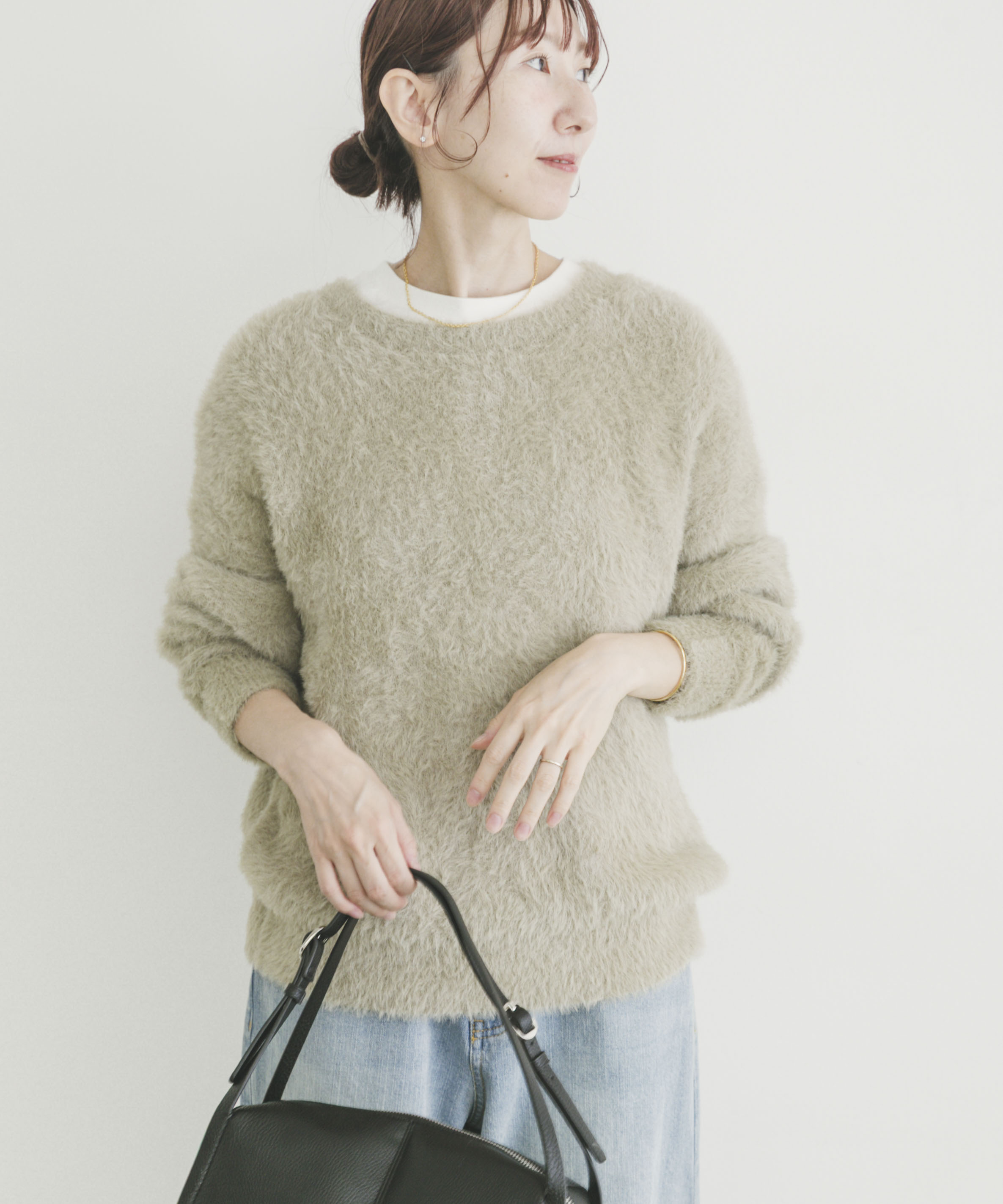 シャギービッグシルエットニット