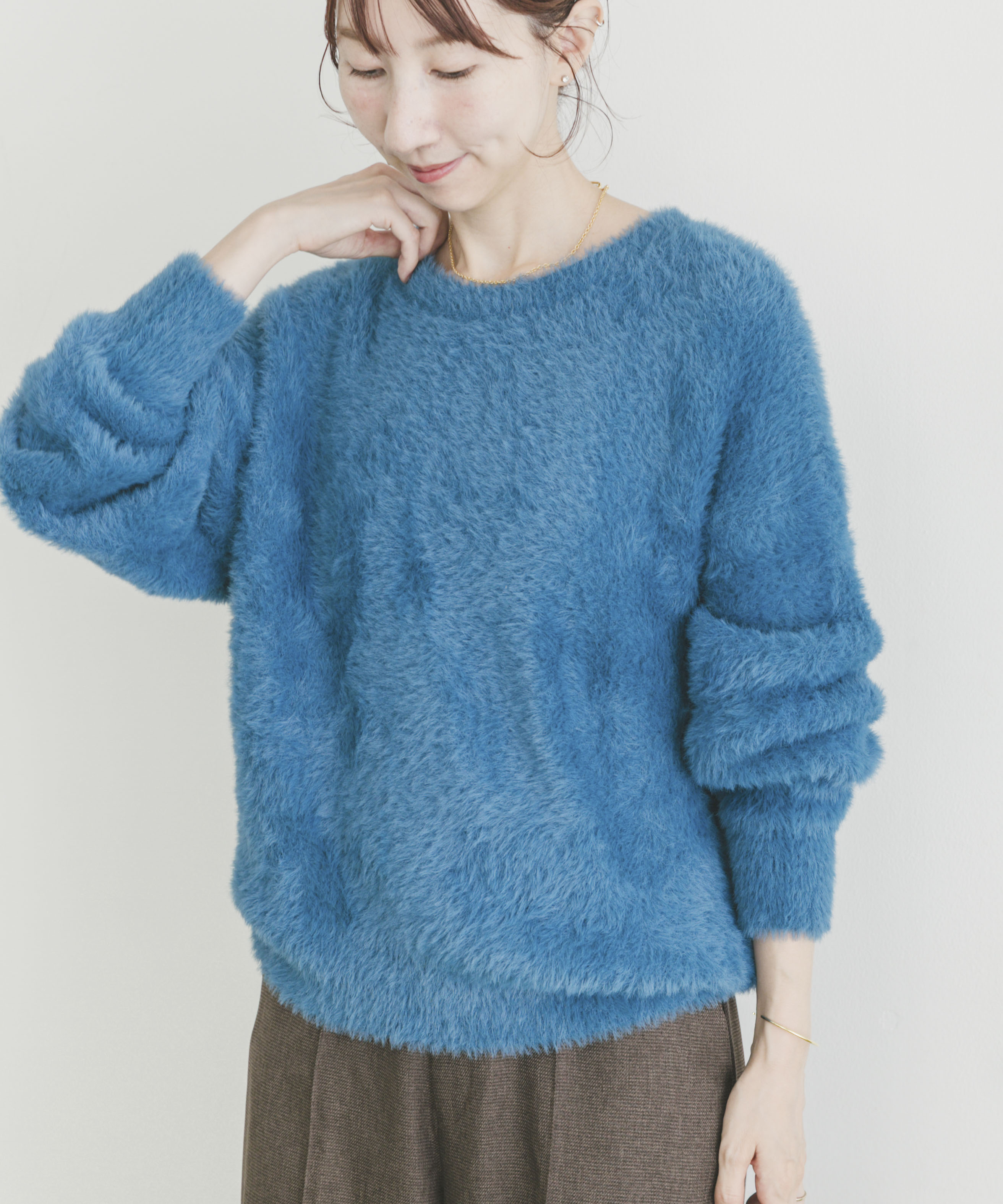 シャギービッグシルエットニット