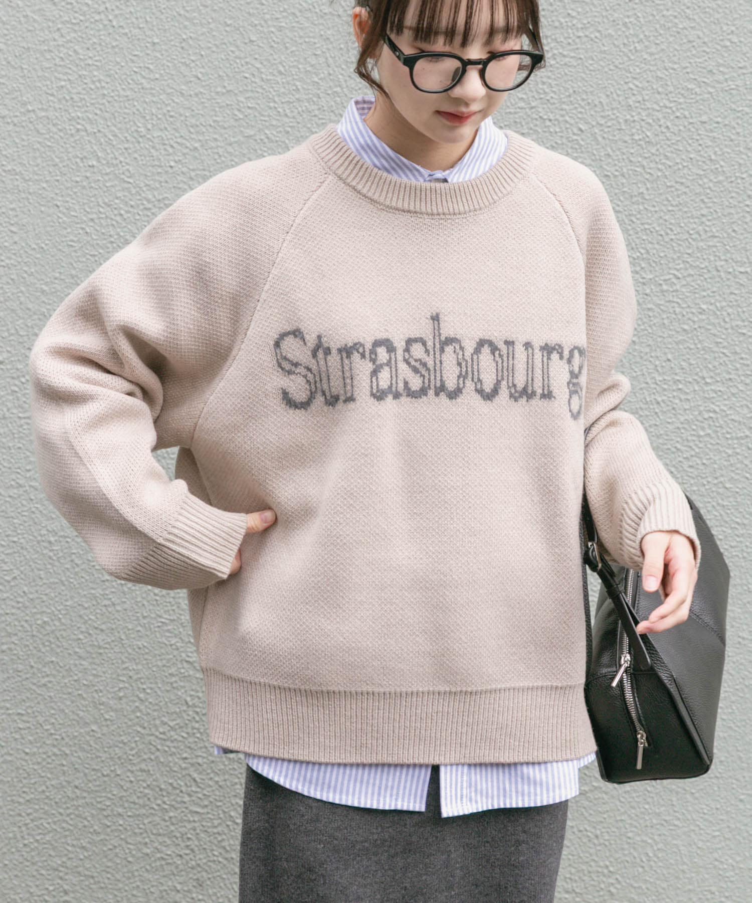 スウェットライクロゴニット