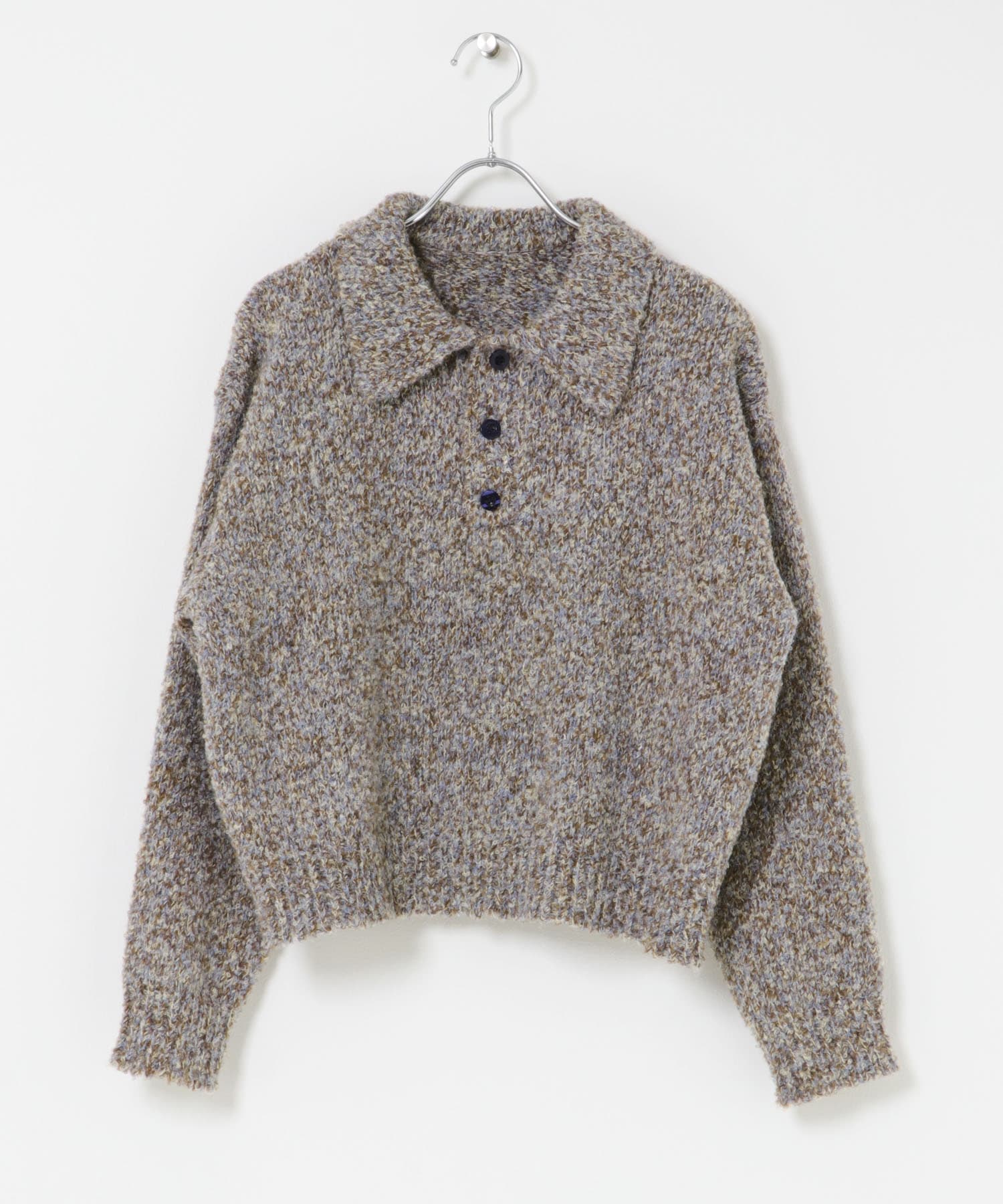 ネップミックスポロニット BRN Free