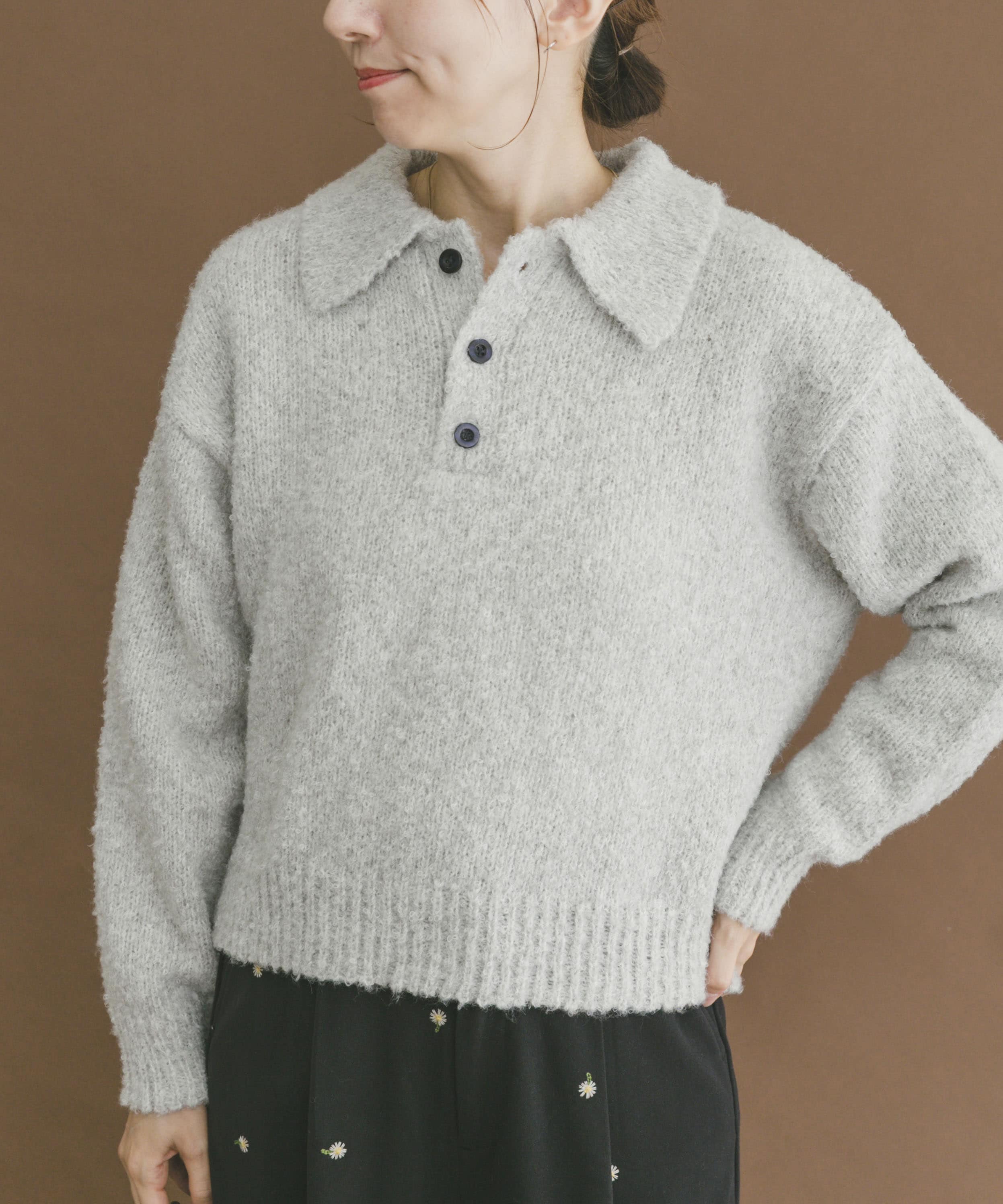 ネップミックスポロニット