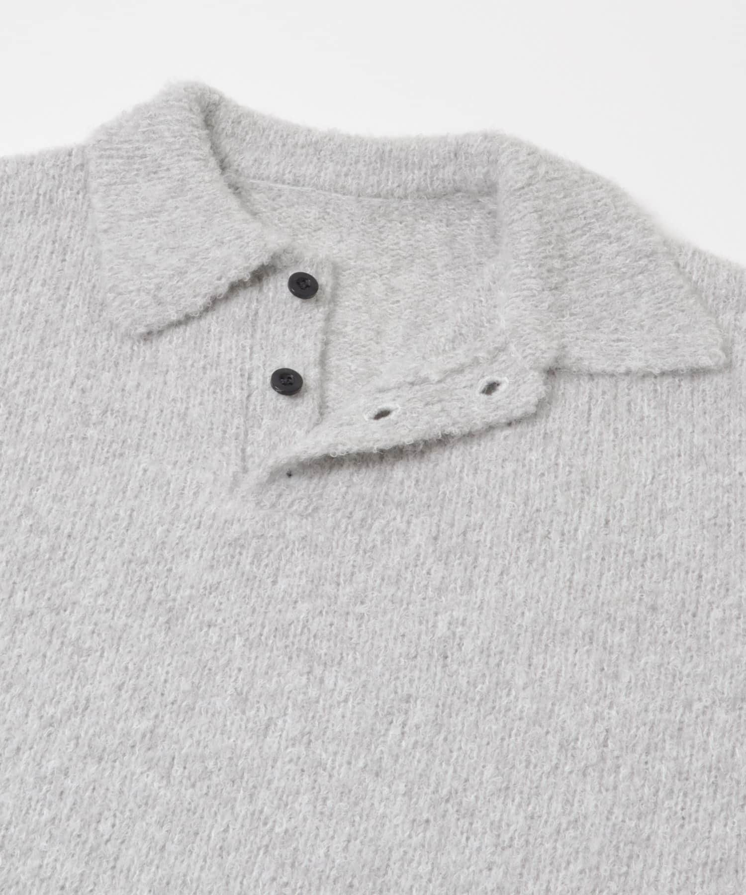 ネップミックスポロニット GRY Free