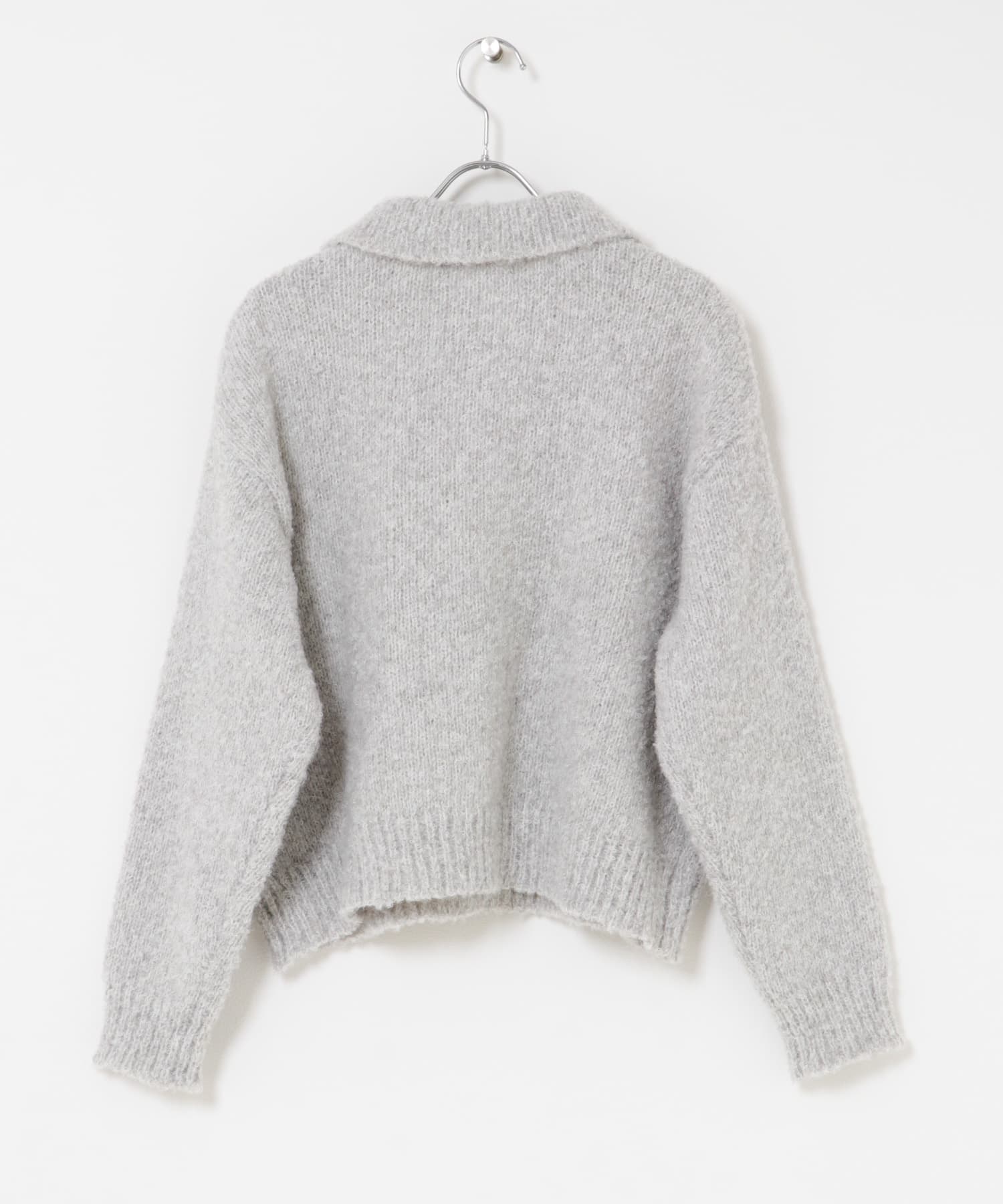 ネップミックスポロニット GRY Free