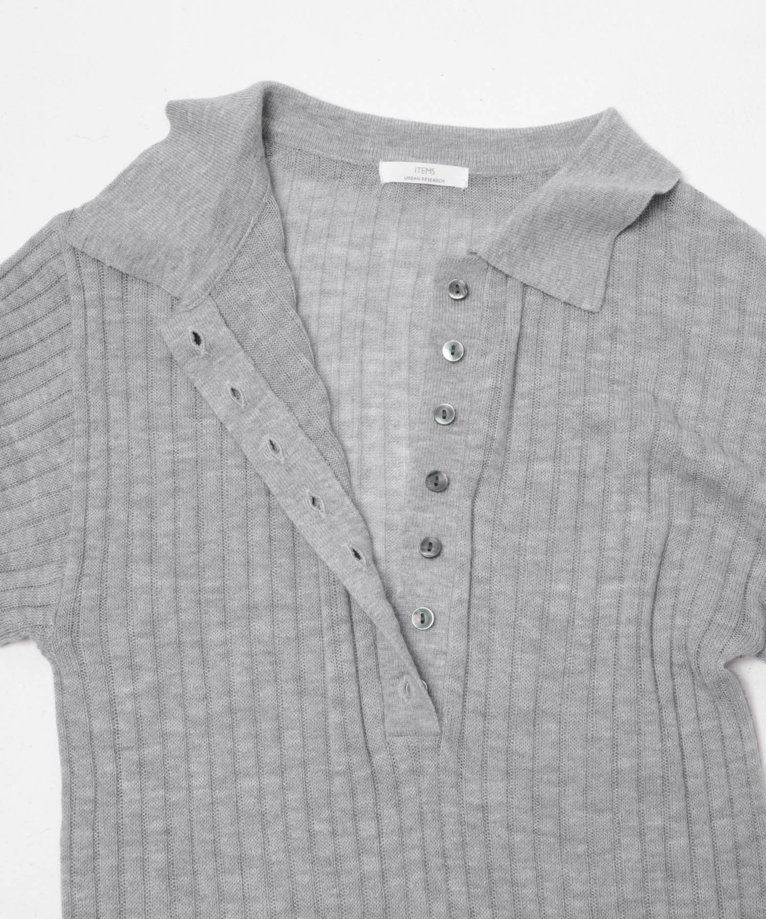 シアーリブポロニット GRY FREE