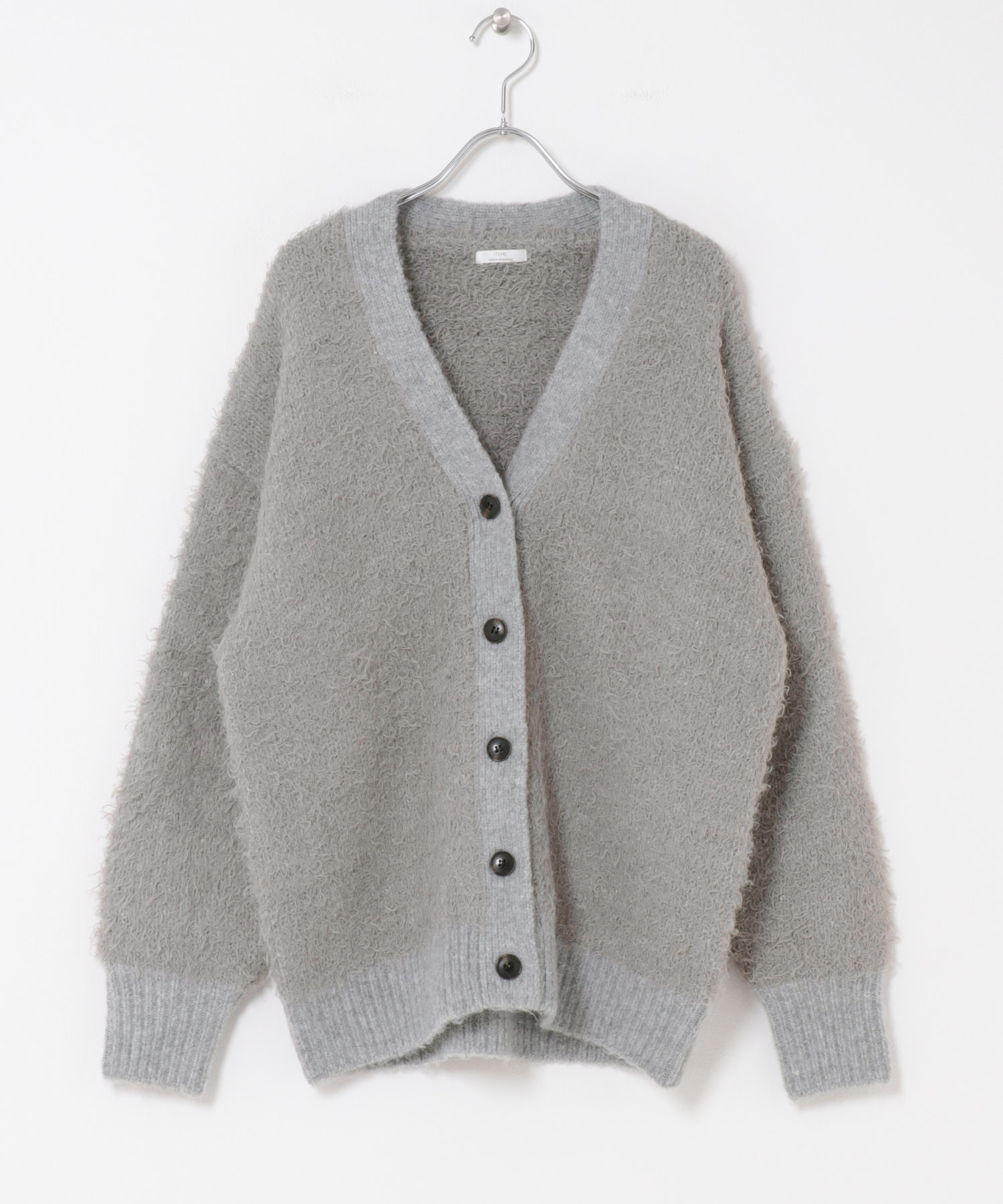 シャギービッグカーディガン L.GRY Free