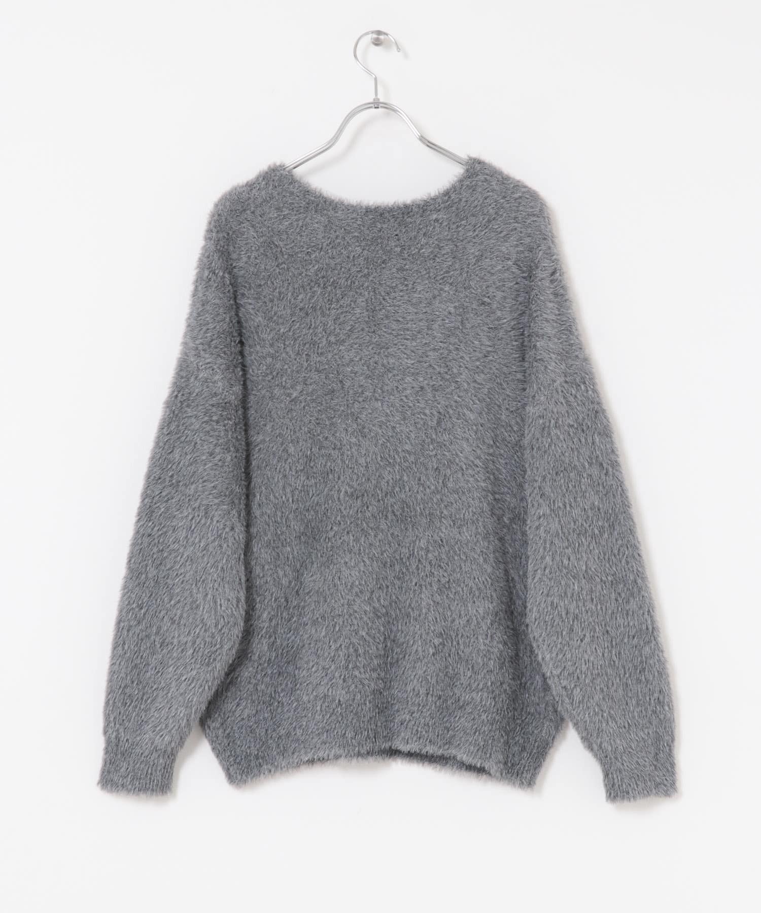 アニモシャギーVネックニット GRY Free