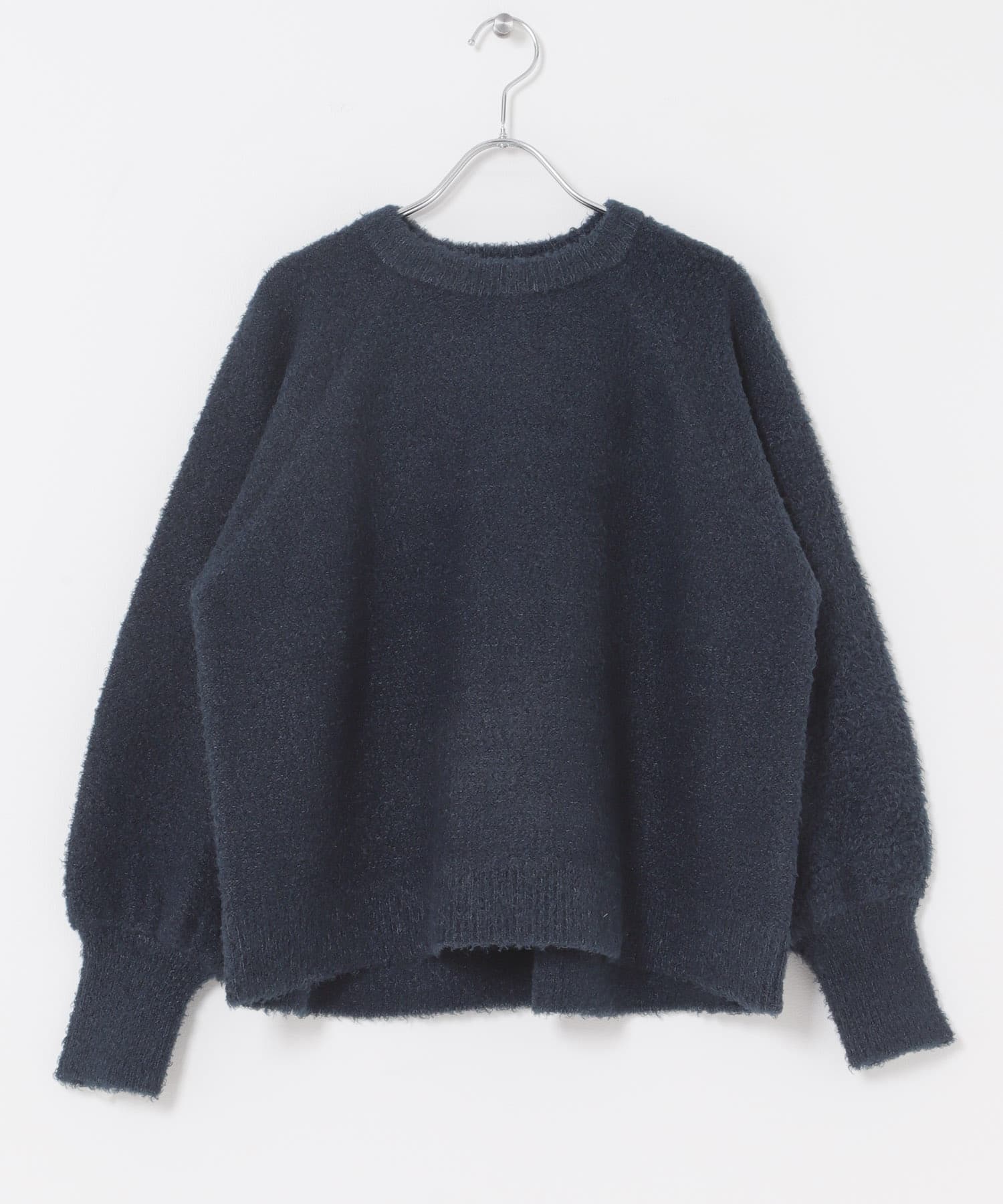 ボリュームスリーブラグランニット NVY Free