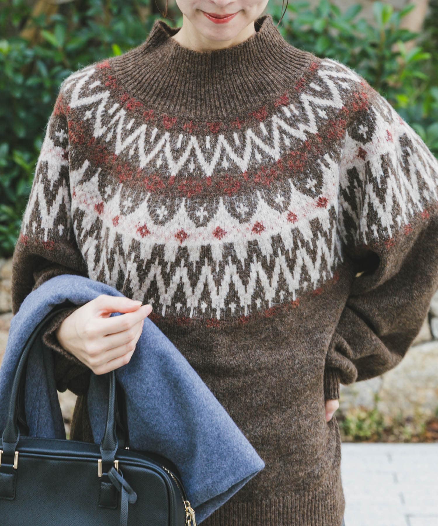 シャギーノルディックニット