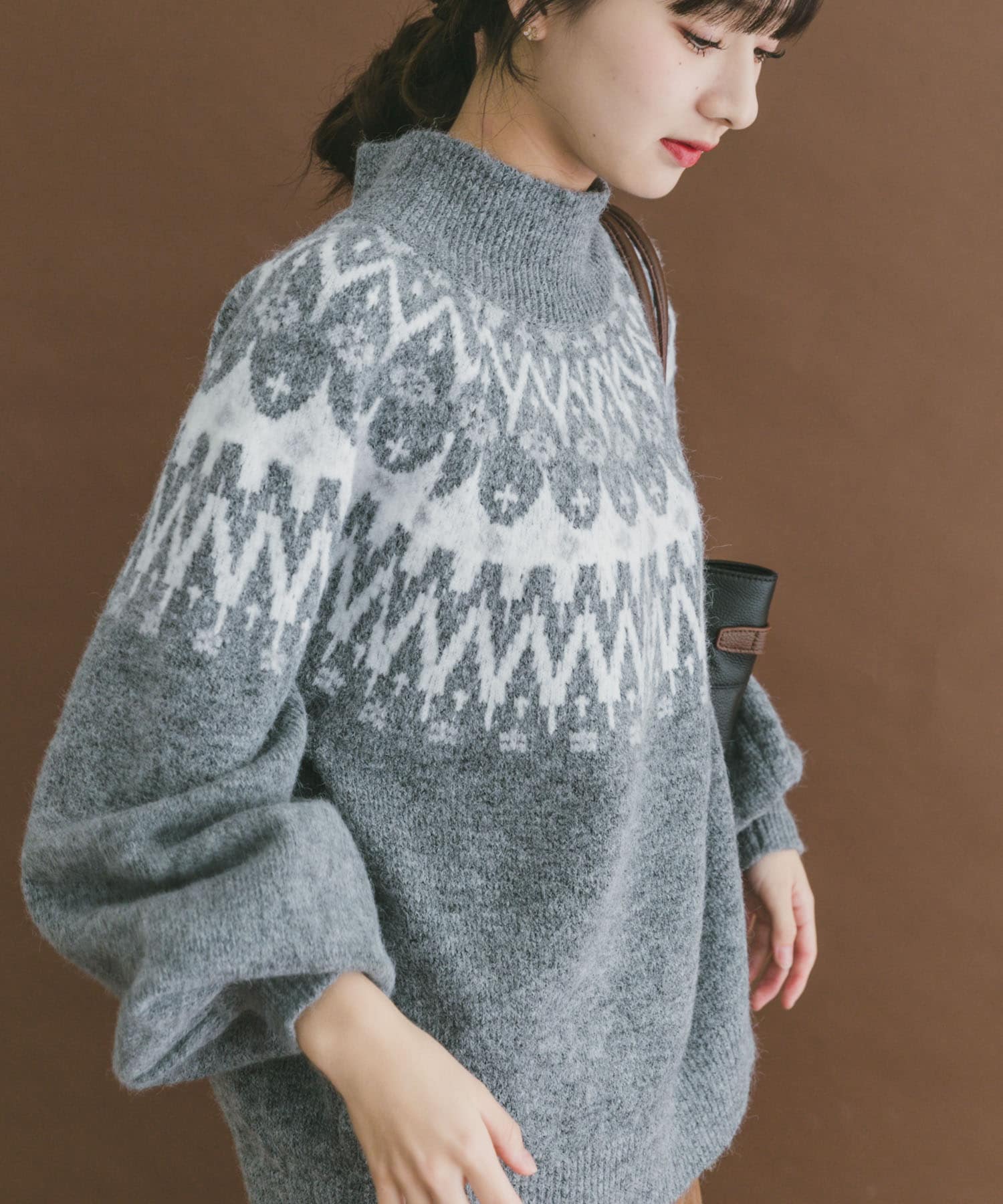 シャギーノルディックニット