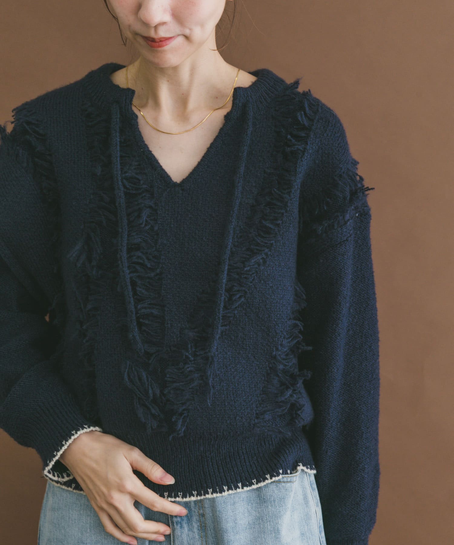 デザインスキッパーニット