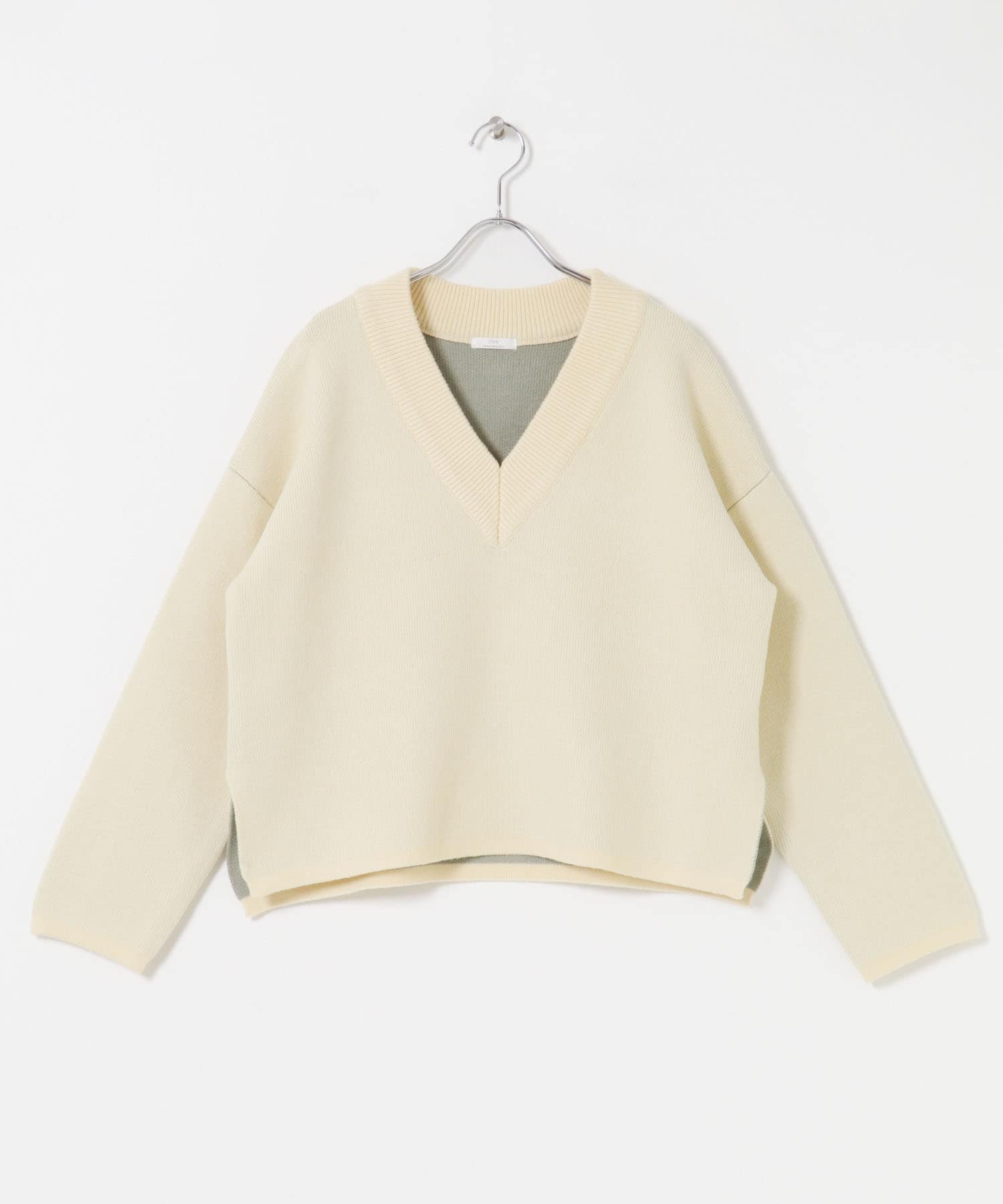 ダブルフェイスVネックニット IVO Free