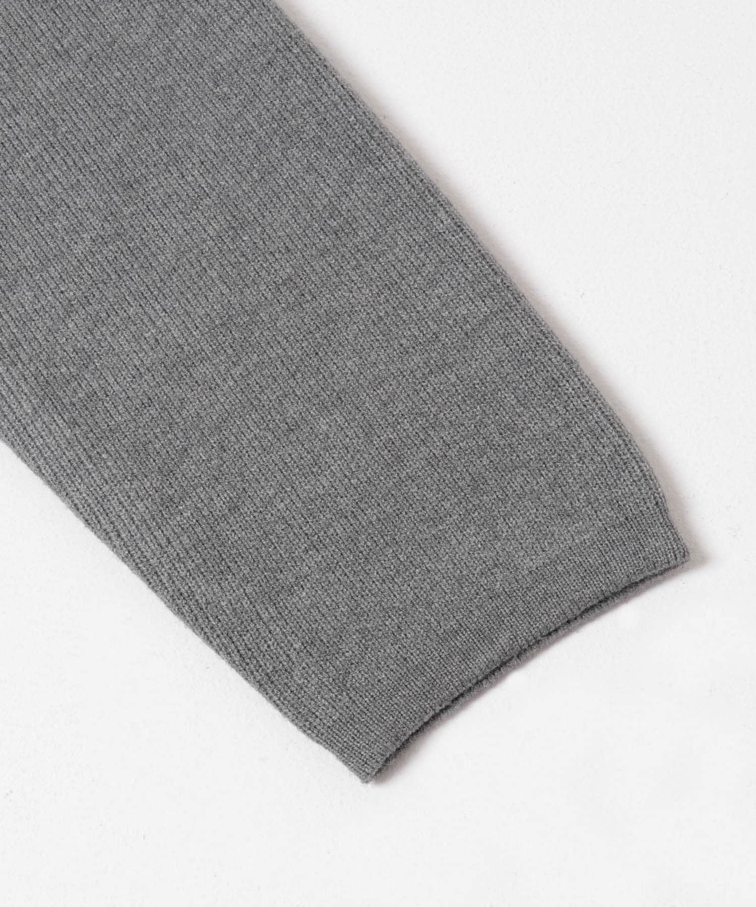 ダブルフェイスVネックニット GRY Free