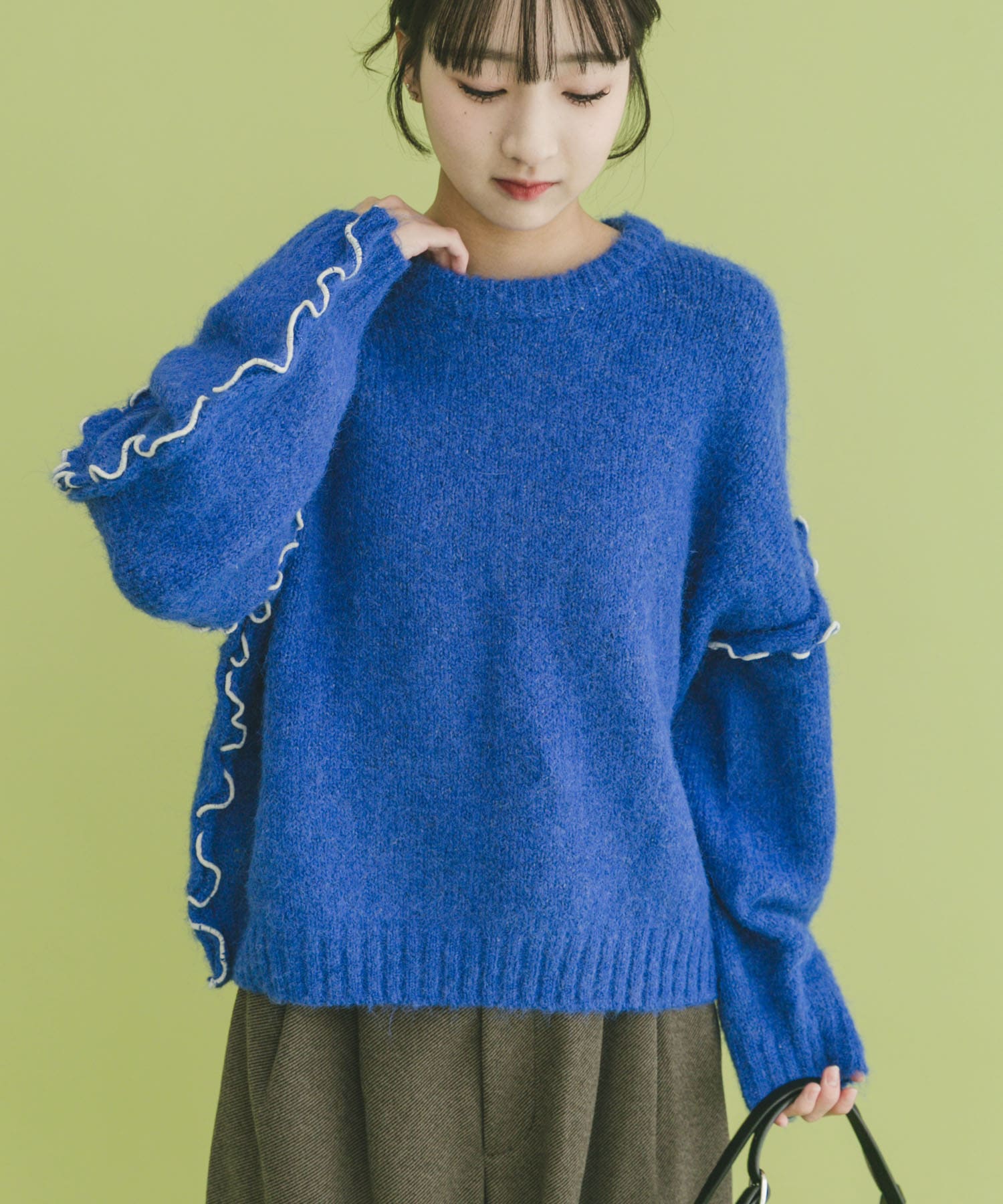 フリルメローニット