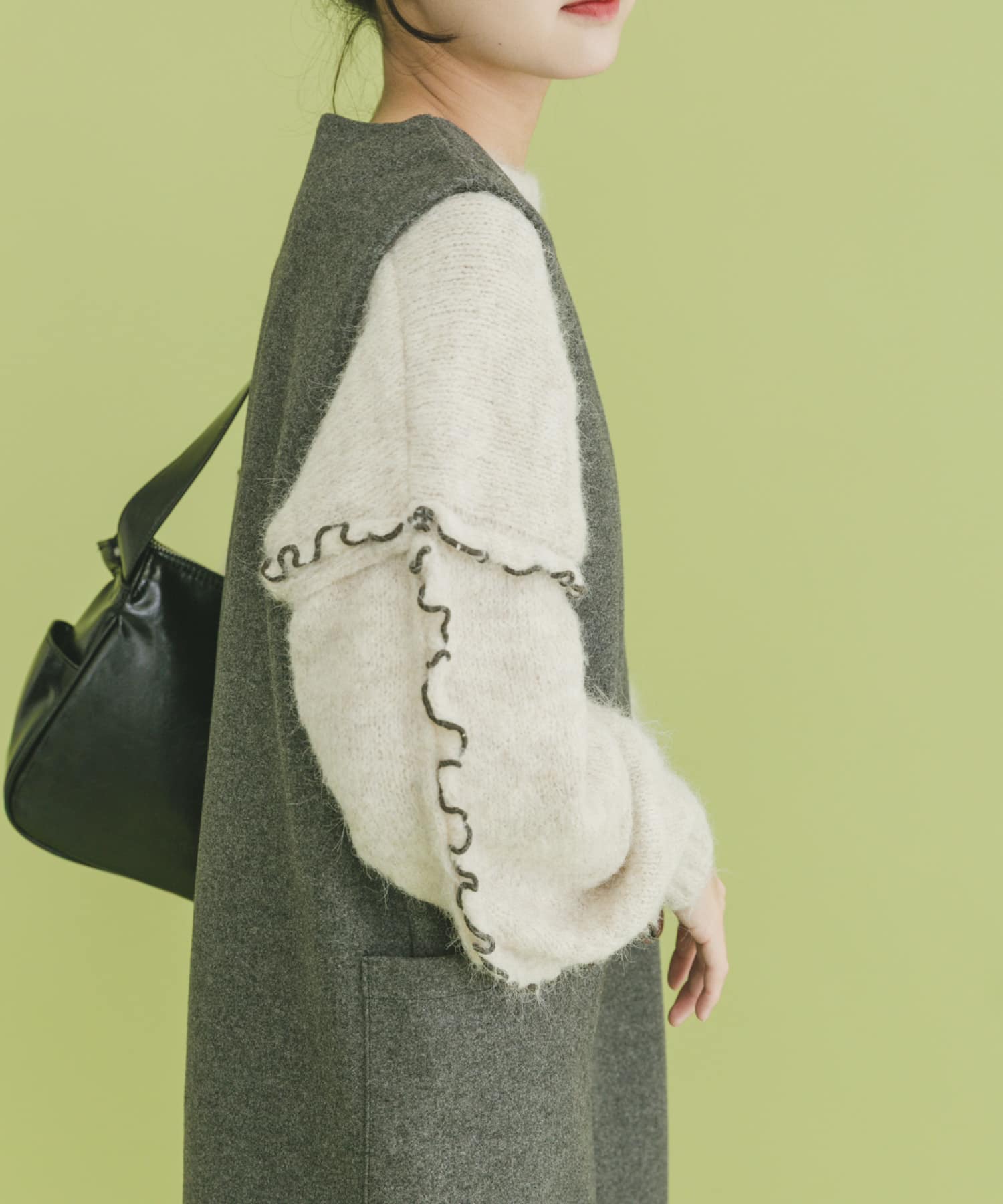 フリルメローニット